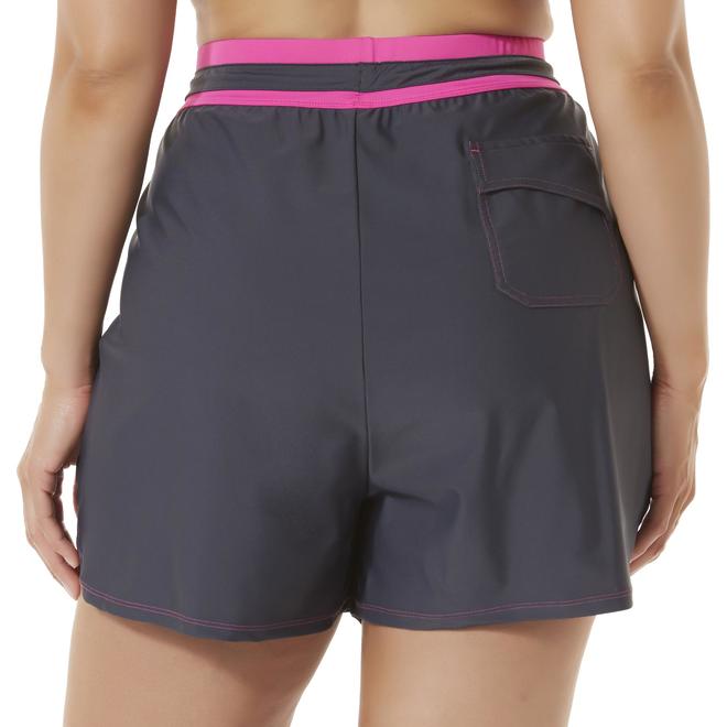 short length colorblock swim shorts
