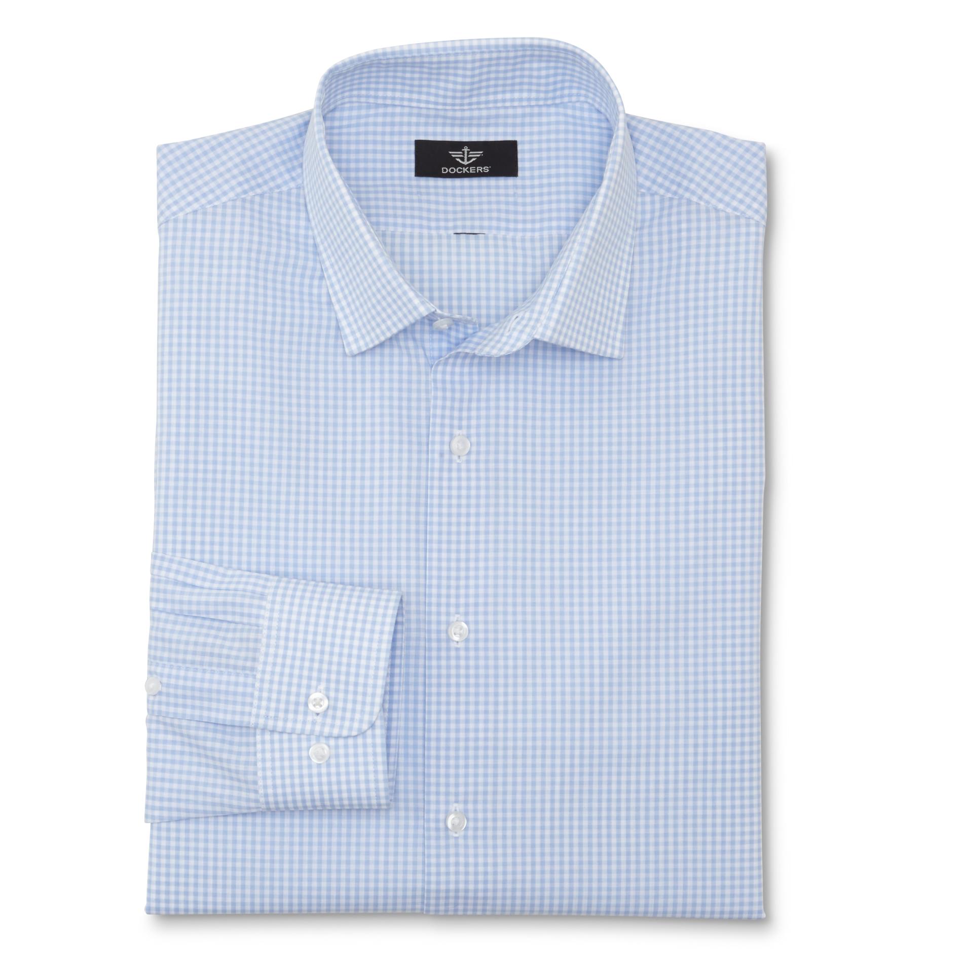 Dockers Men's Fitted Dress Shirt - Gingham Check