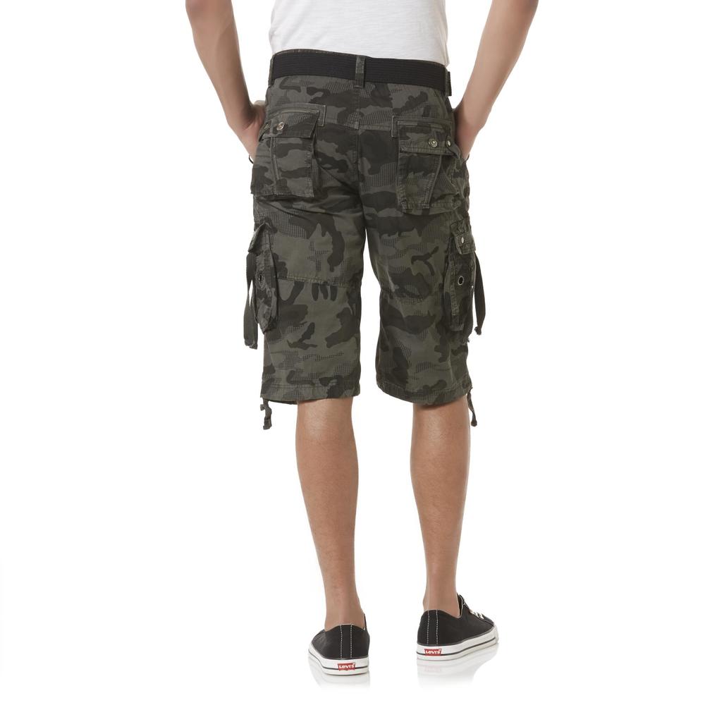 Blue Star Men's Cargo Shorts & Belt - Camouflage