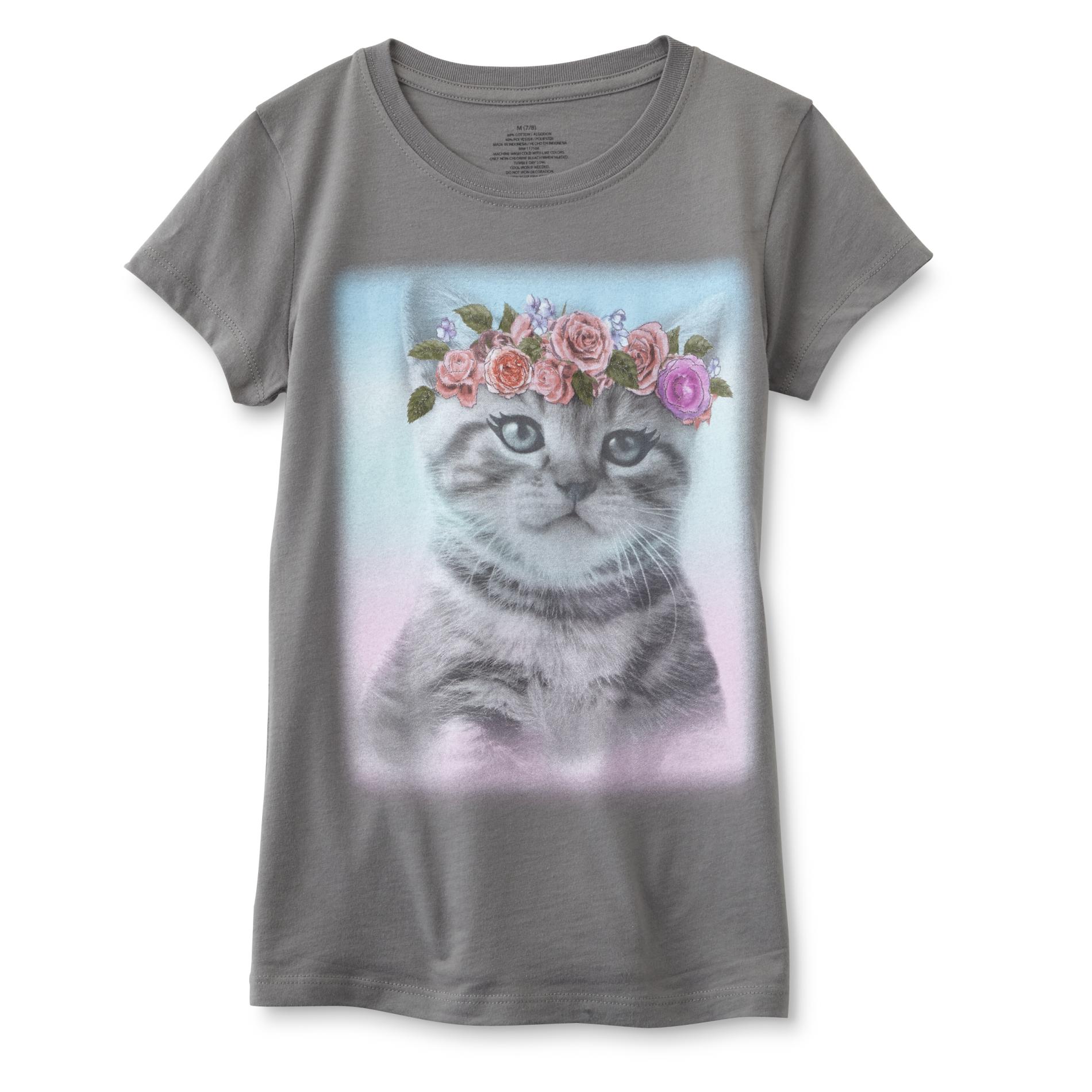 Route 66 Girl's Graphic T-Shirt - Cat