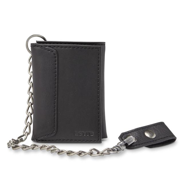 Levi's Men's Leather Trifold Chain Wallet