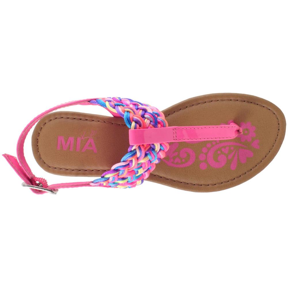 Mia Girl's Felicity Pink Braided Sandal
