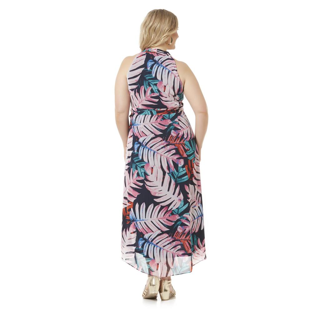Covington Women's Plus Maxi Dress - Palm Leaf