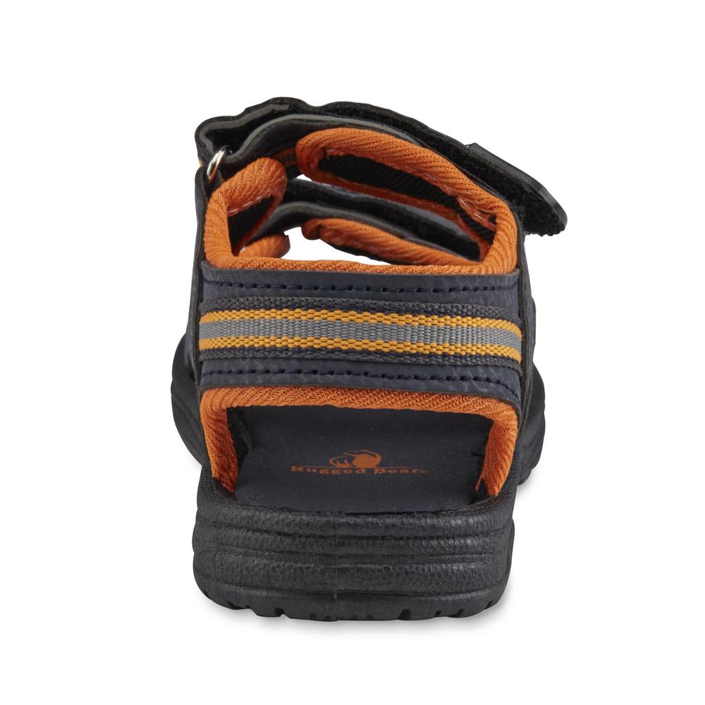 Rugged Bear Boy's Navy/Orange Athletic Sandal