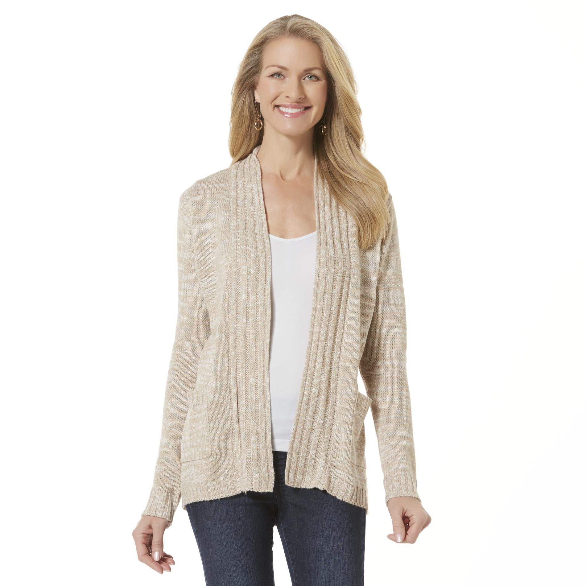 Basic Editions Women's Open Front Sweater