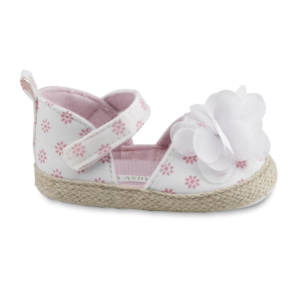 Laura Ashley Baby Girl's White/Pink/Floral Mary Jane Shoe