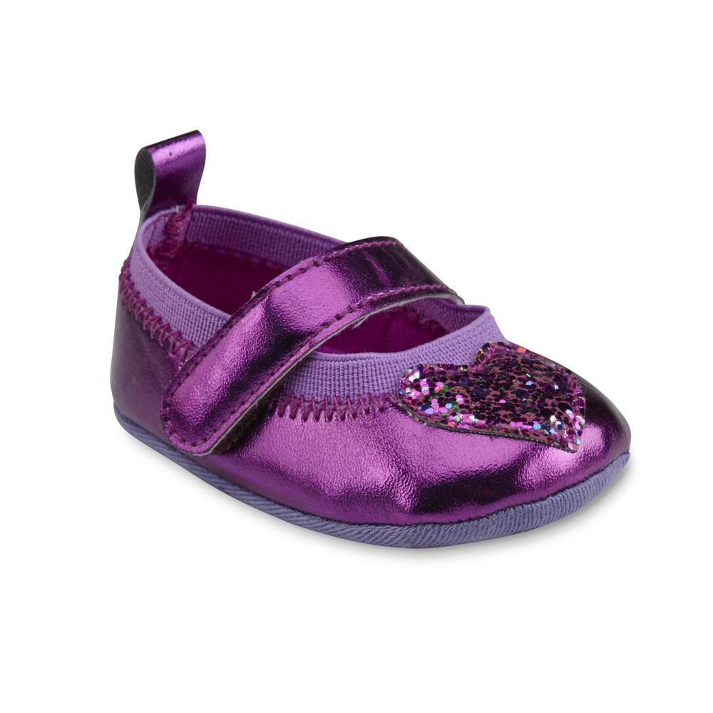 Laura Ashley Baby Girl's Purple Mary Jane Shoe