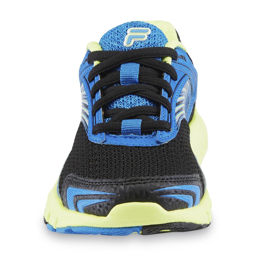 Fila Boy's Maranello Blue/Black/Neon Yellow Running Shoe