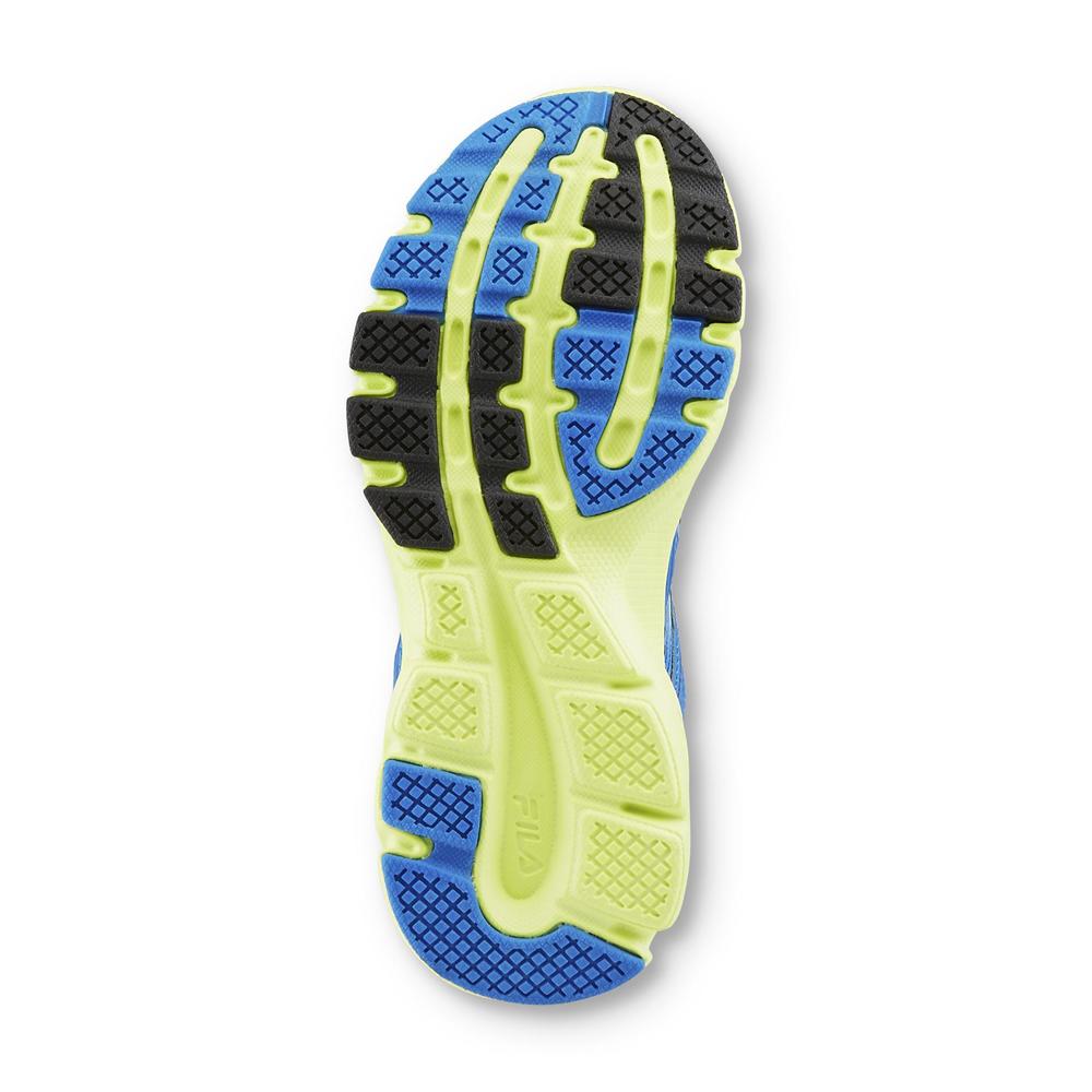 Fila Boy's Maranello Blue/Black/Neon Yellow Running Shoe