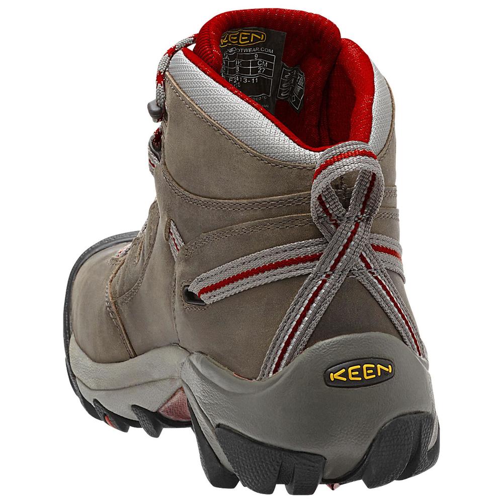 Keen Utility Men's Detroit Brown/Red Steel Toe Work Shoe 1012783