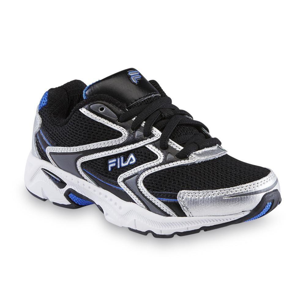 Fila Boy's Xtent 3 Black/Blue/Silver Running Shoe