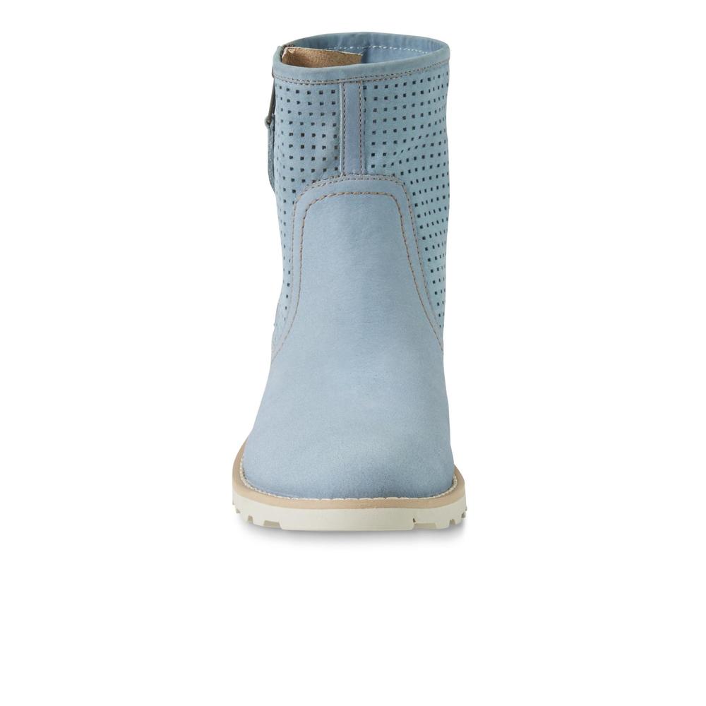 Walrus Women's Jaci Blue Leather Ankle Boot