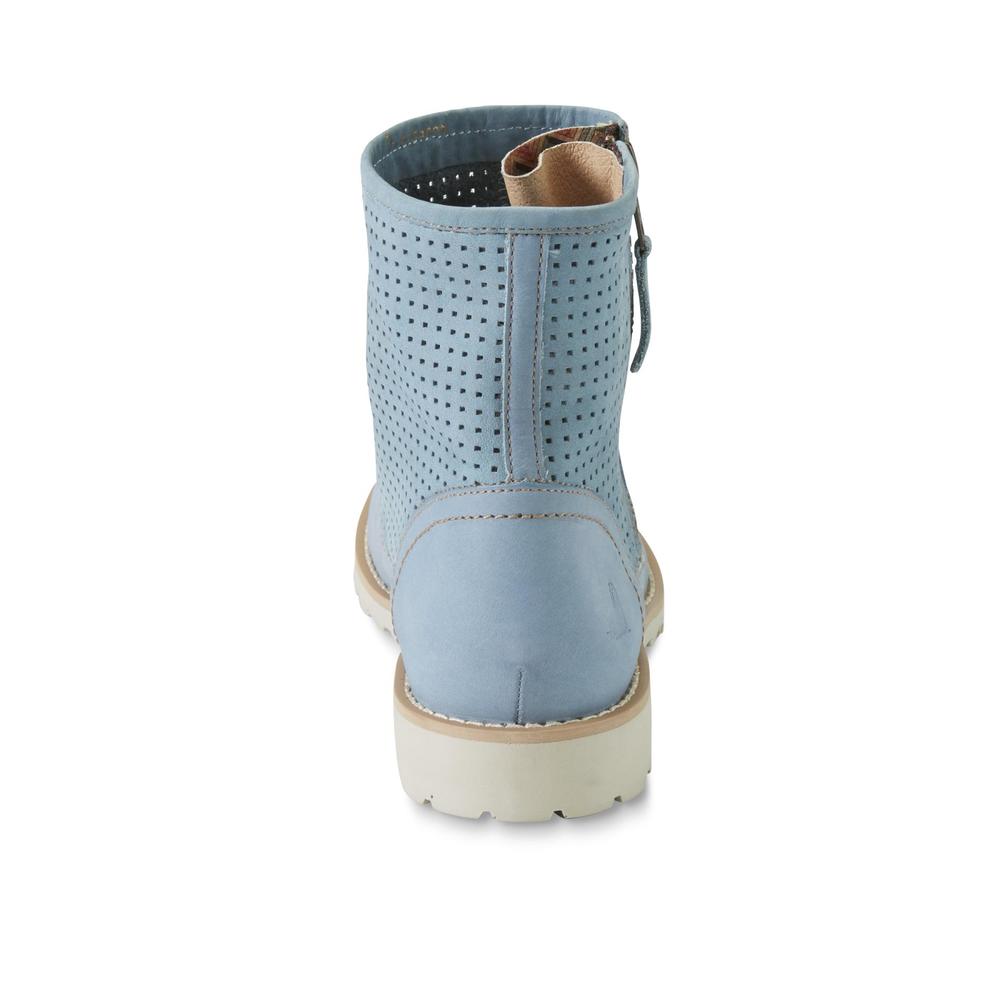 Walrus Women's Jaci Blue Leather Ankle Boot
