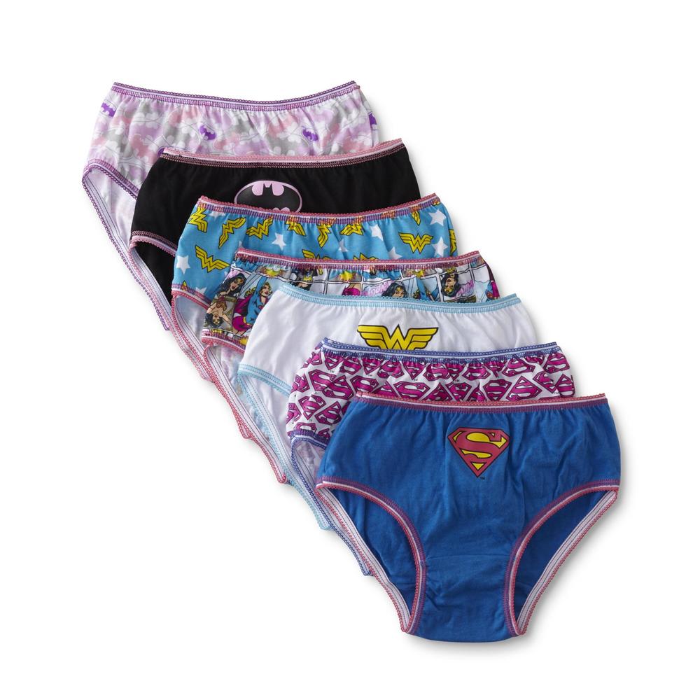 DC Comics Justice League Girl's 7-Pairs Panties