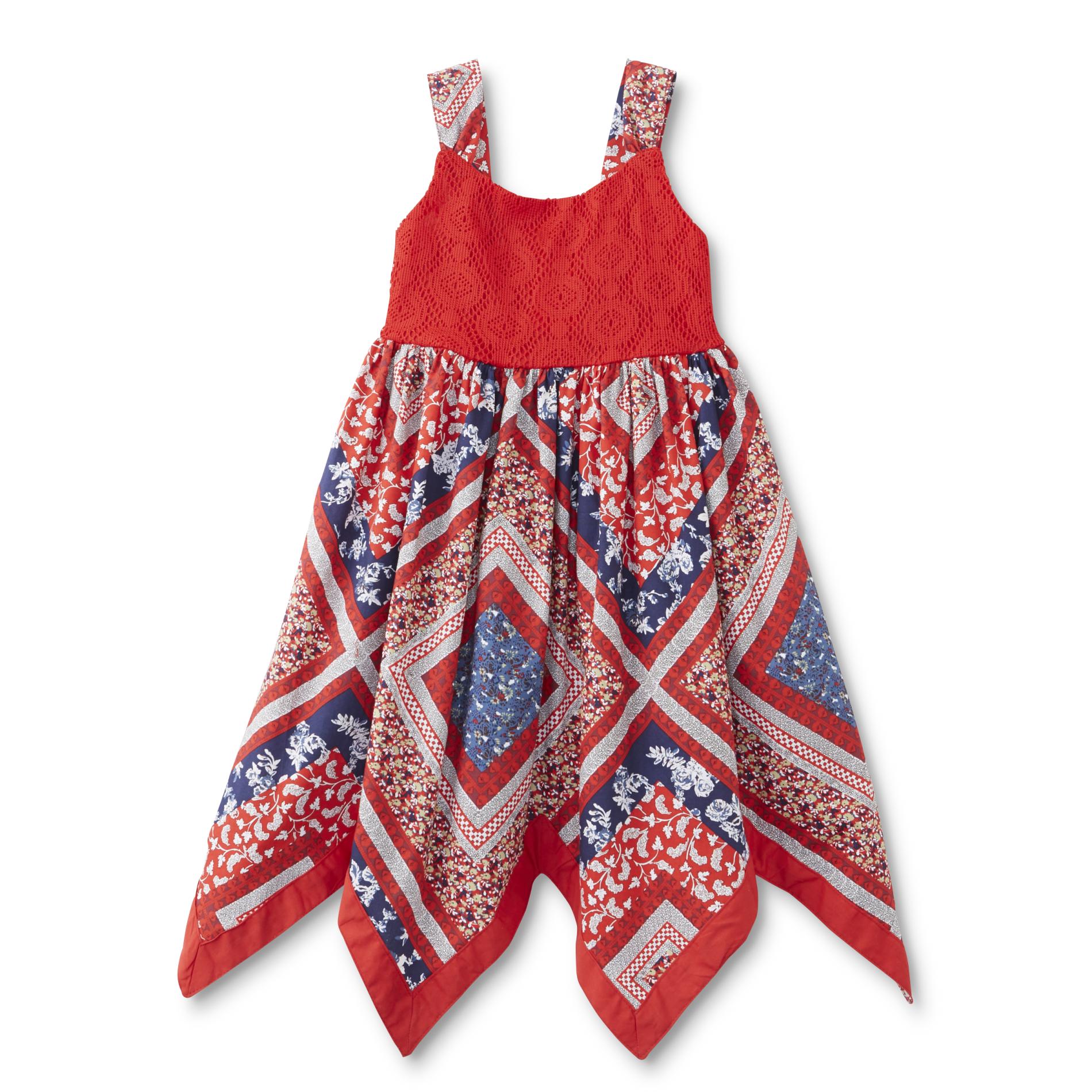 Blueberi Boulevard Infant & Toddler Girl's Sleeveless Handkerchief Dress