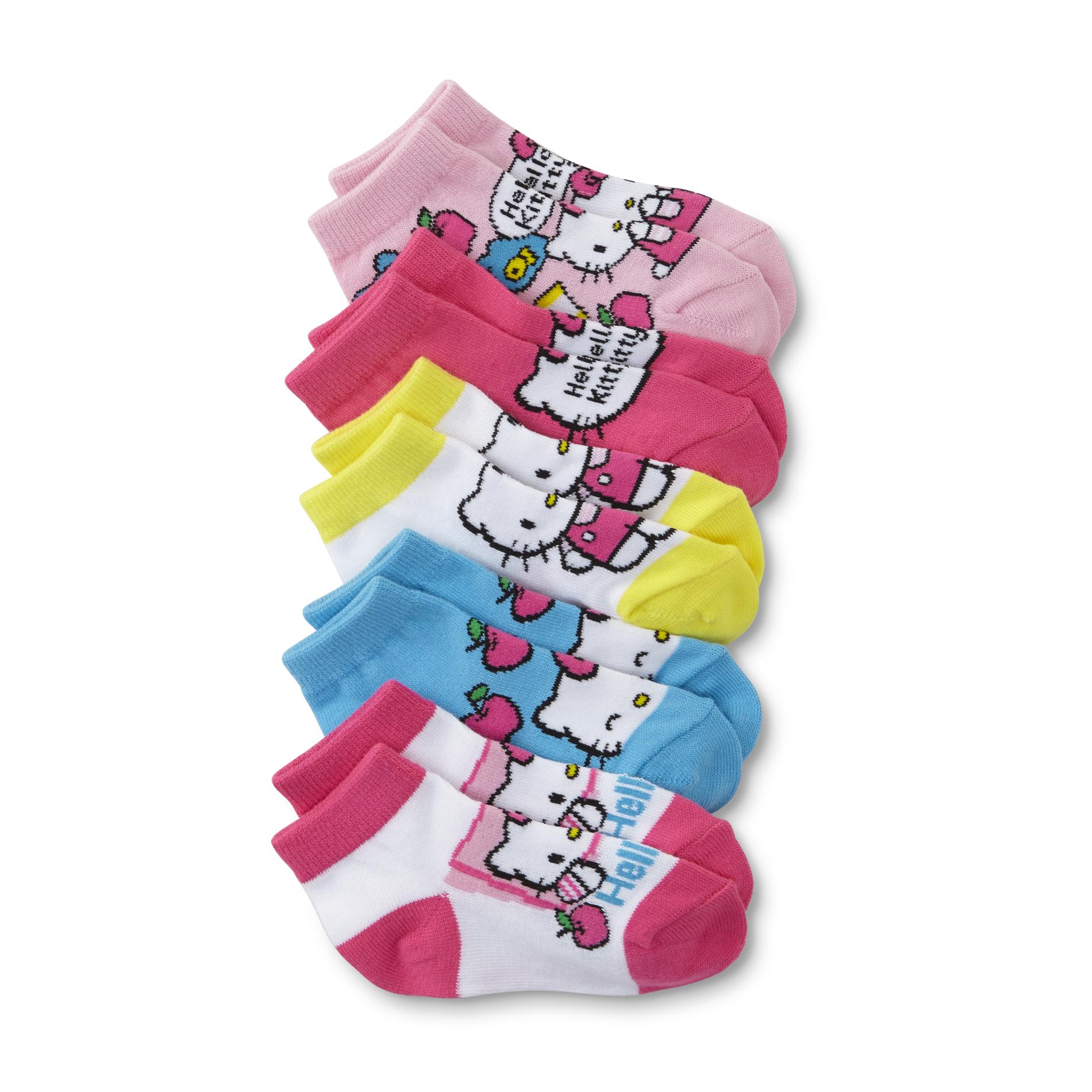 Hello Kitty Toddler Girl's 5-Pairs Ankle Socks