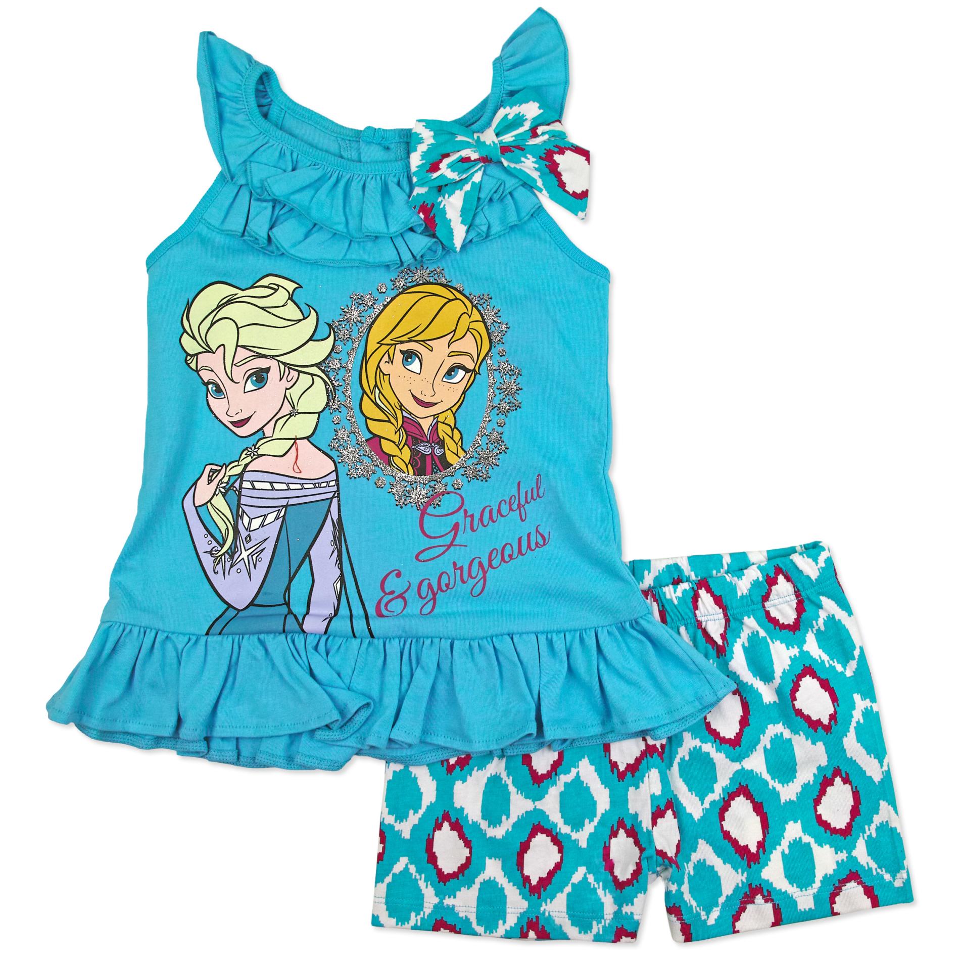 Disney Frozen Toddler Girl's Tunic & Shorts