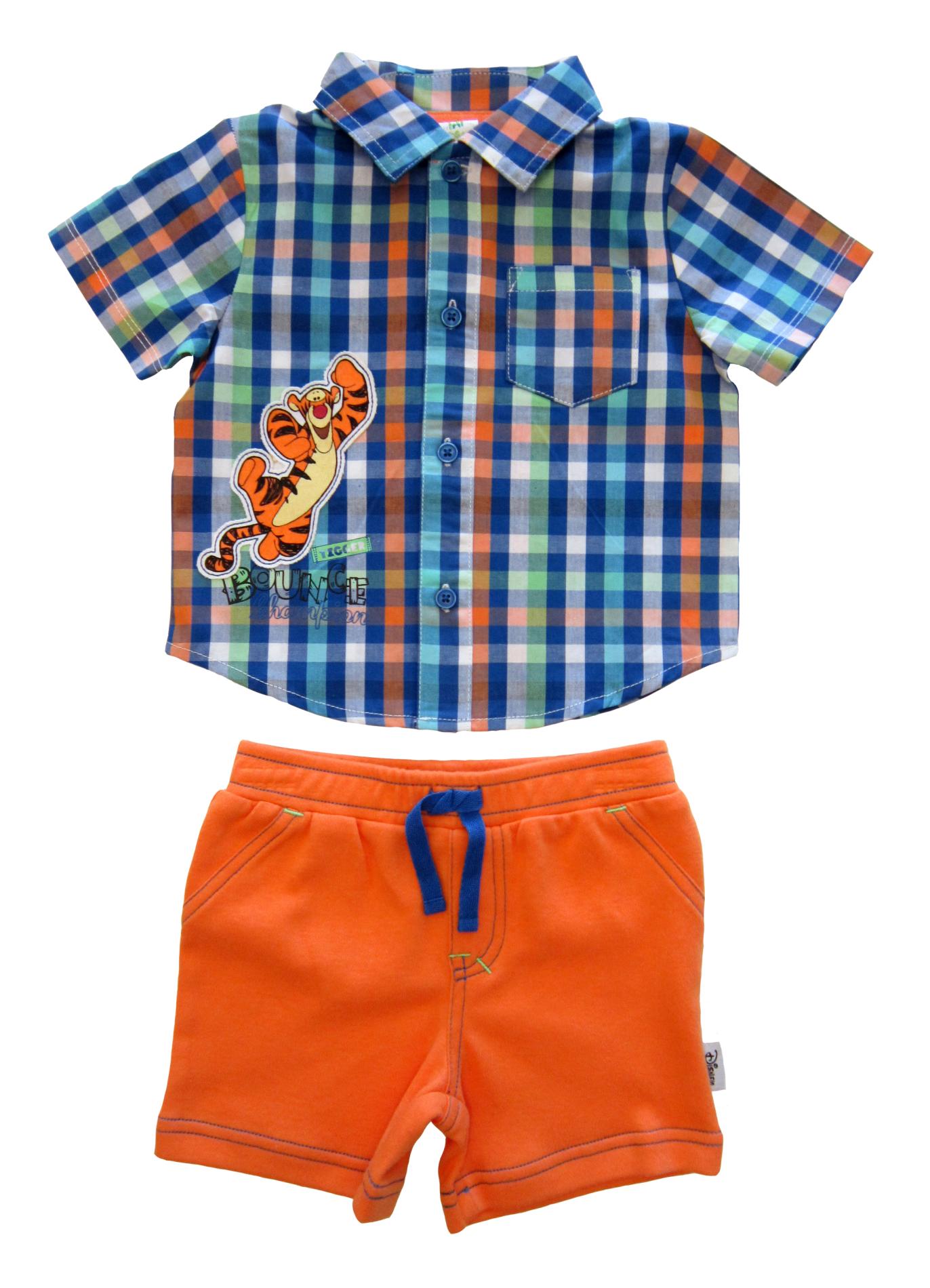 Disney Tigger Newborn & Infant Boy's Button-Front Shirt & Shorts