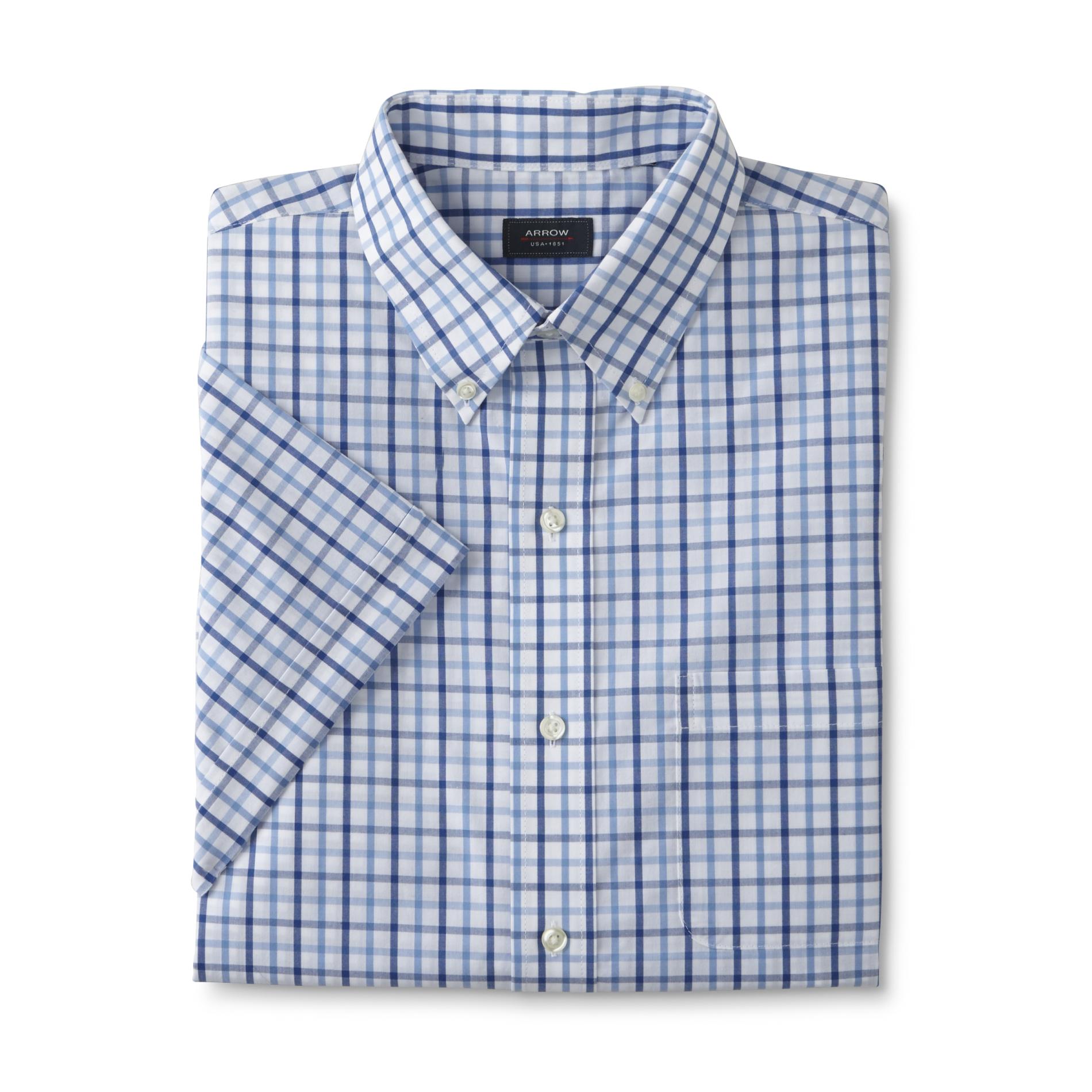 Men's Short-Sleeve Dress Shirt - Check