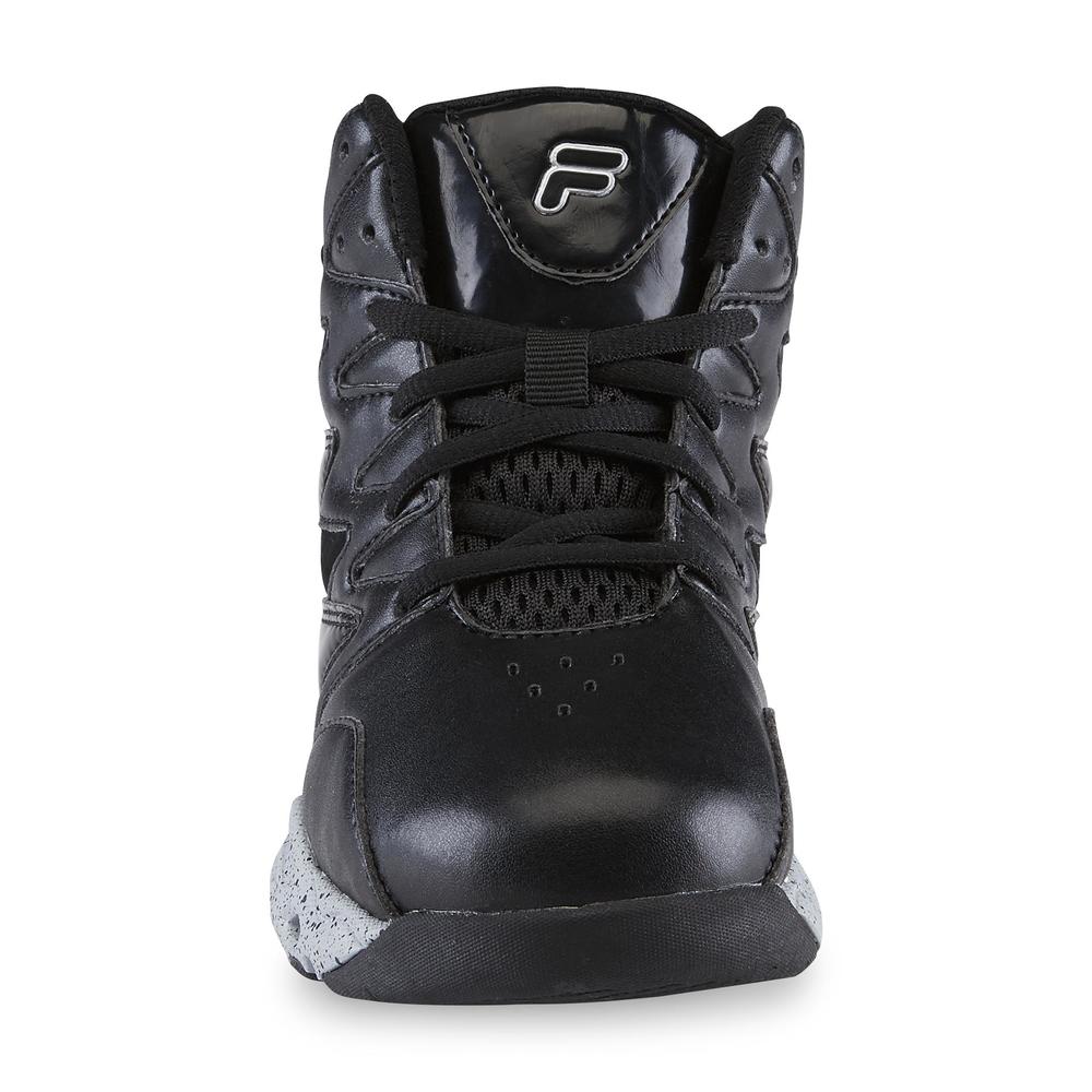 Fila Boy's Ablaze Black/Gray High-Top Basketball Shoe
