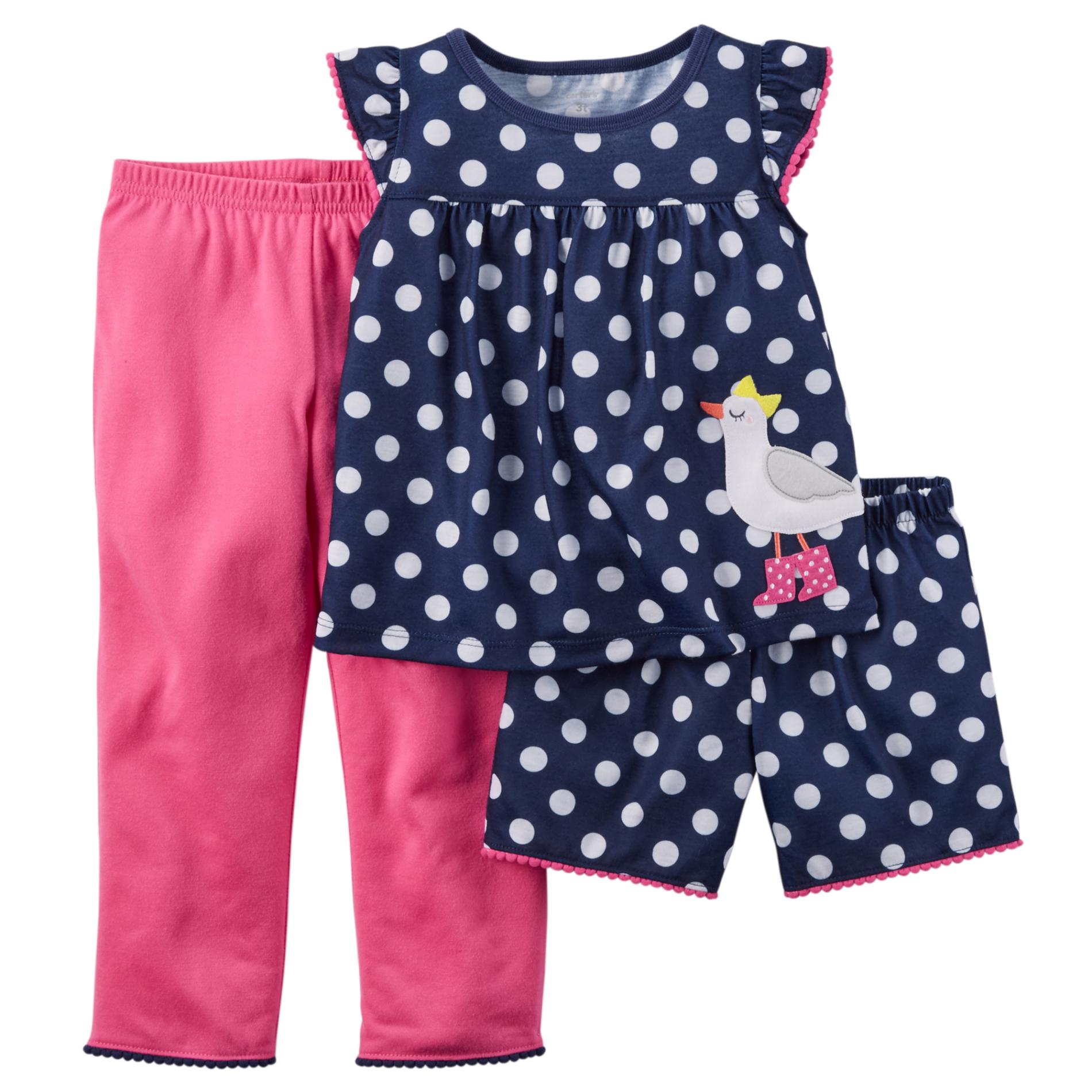Carter's Infant & Toddler Girl's Pajama Shirt, Shorts & Pants - Polka Dot