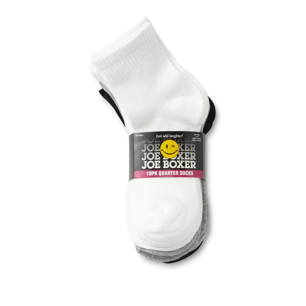 Joe Boxer Women's 10-Pairs Quarter Socks