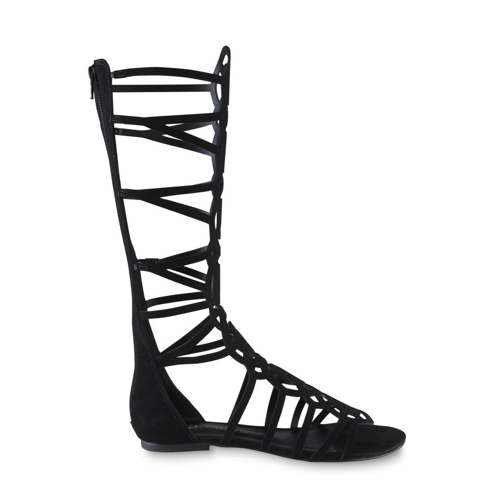 Capodarte Women's Alessandra Black Gladiator Sandal