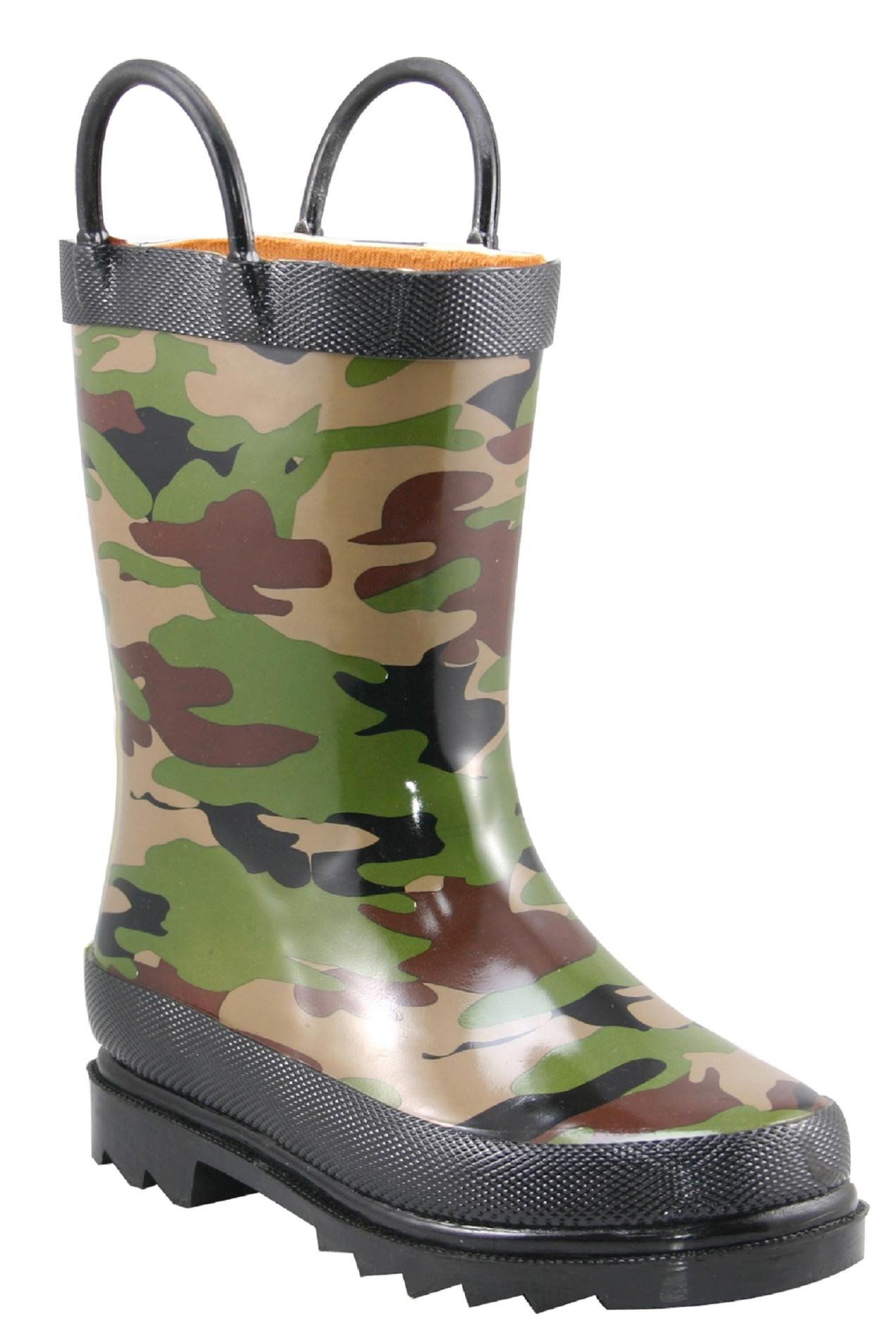 Western Chief Toddler Boy's Green/Camouflage Rain Boot