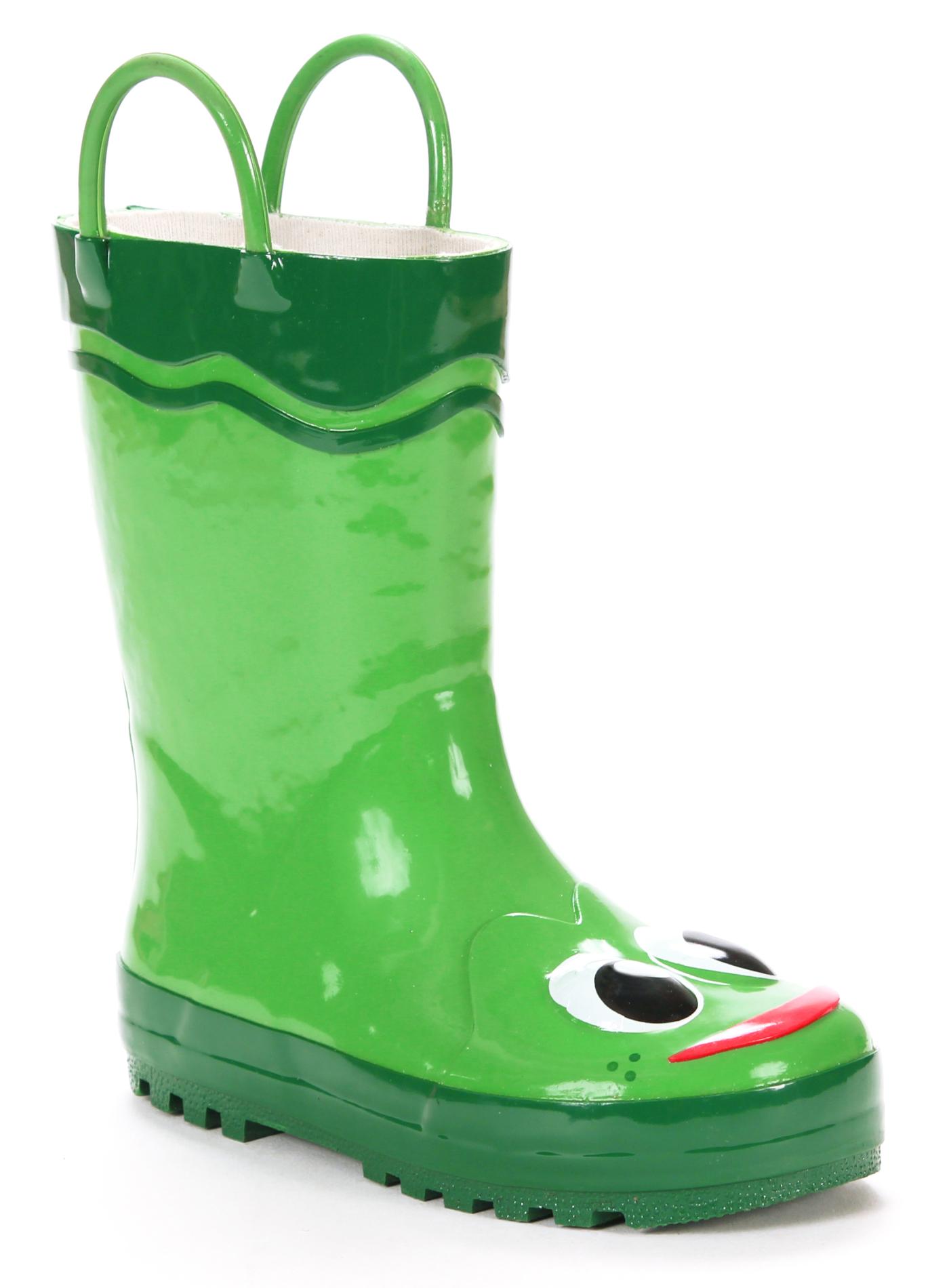 Western Chief Toddler Boy's Green Frog Rain Boot