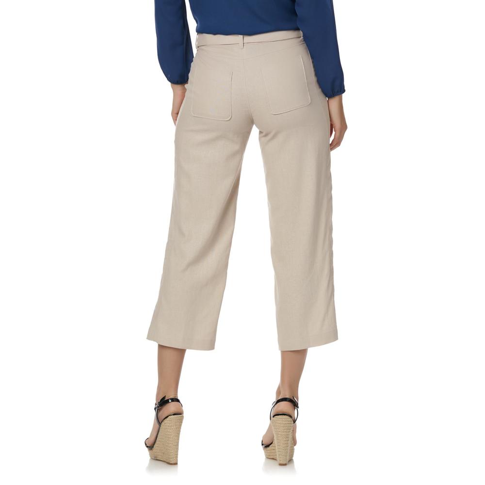 Simply Styled Women's Cropped Linen Pants
