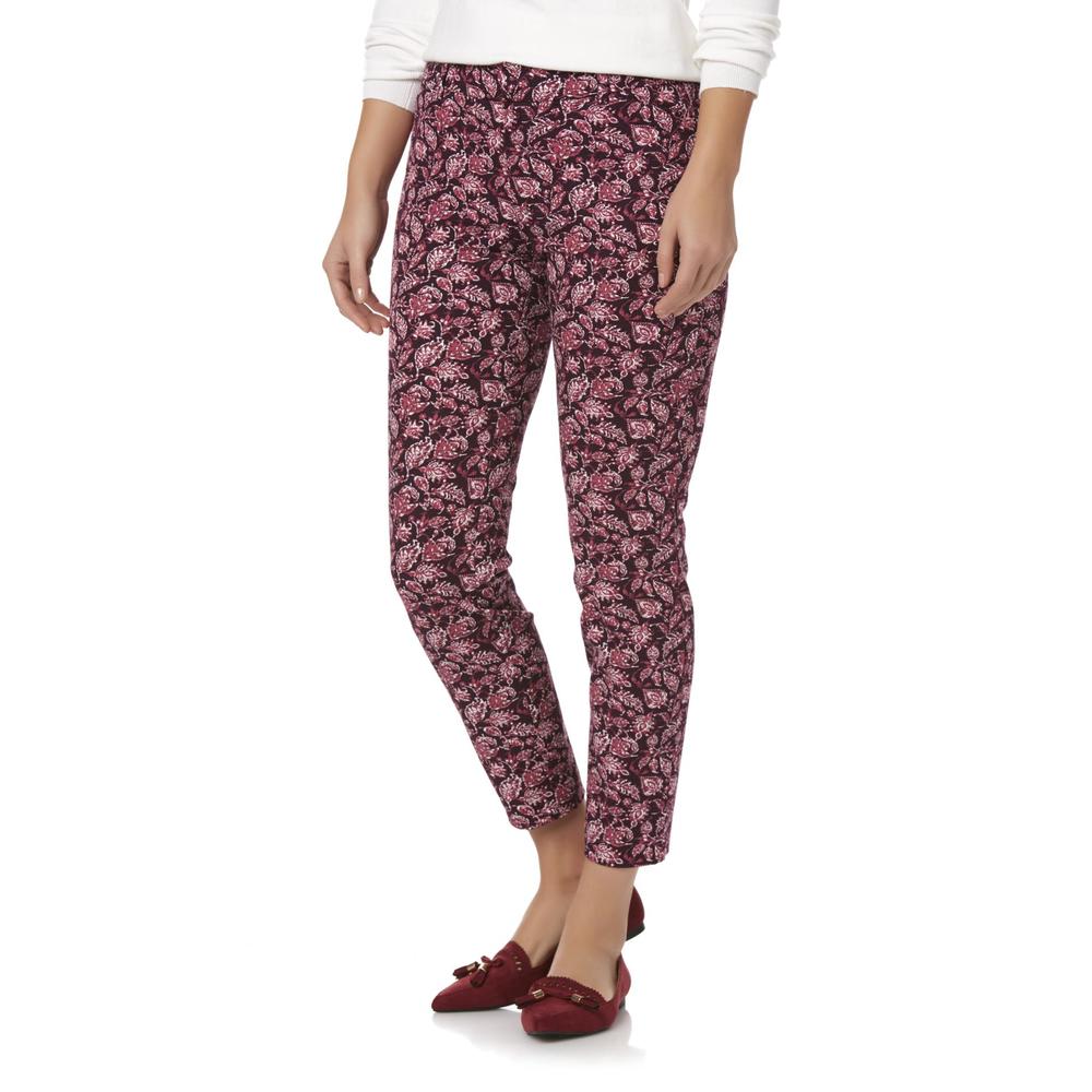 Simply Styled Women's Stretch Twill Pants - Floral