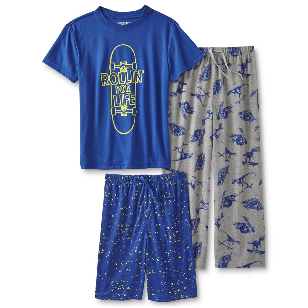 Joe Boxer Boys' Pajama T-Shirt, Shorts & Pants - Skateboard