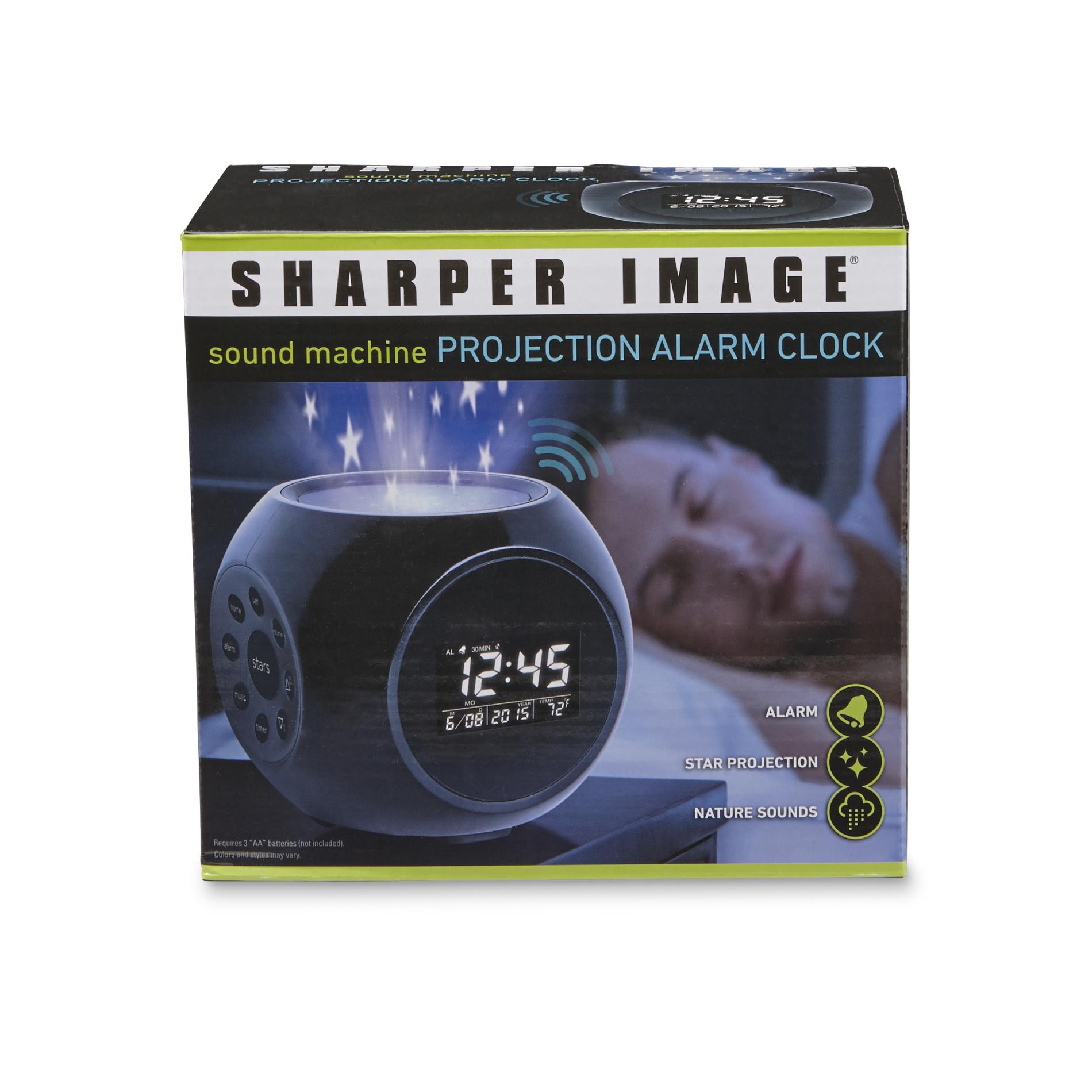 The Sharper Image 1520045 Sound Machine Projection Alarm Clock