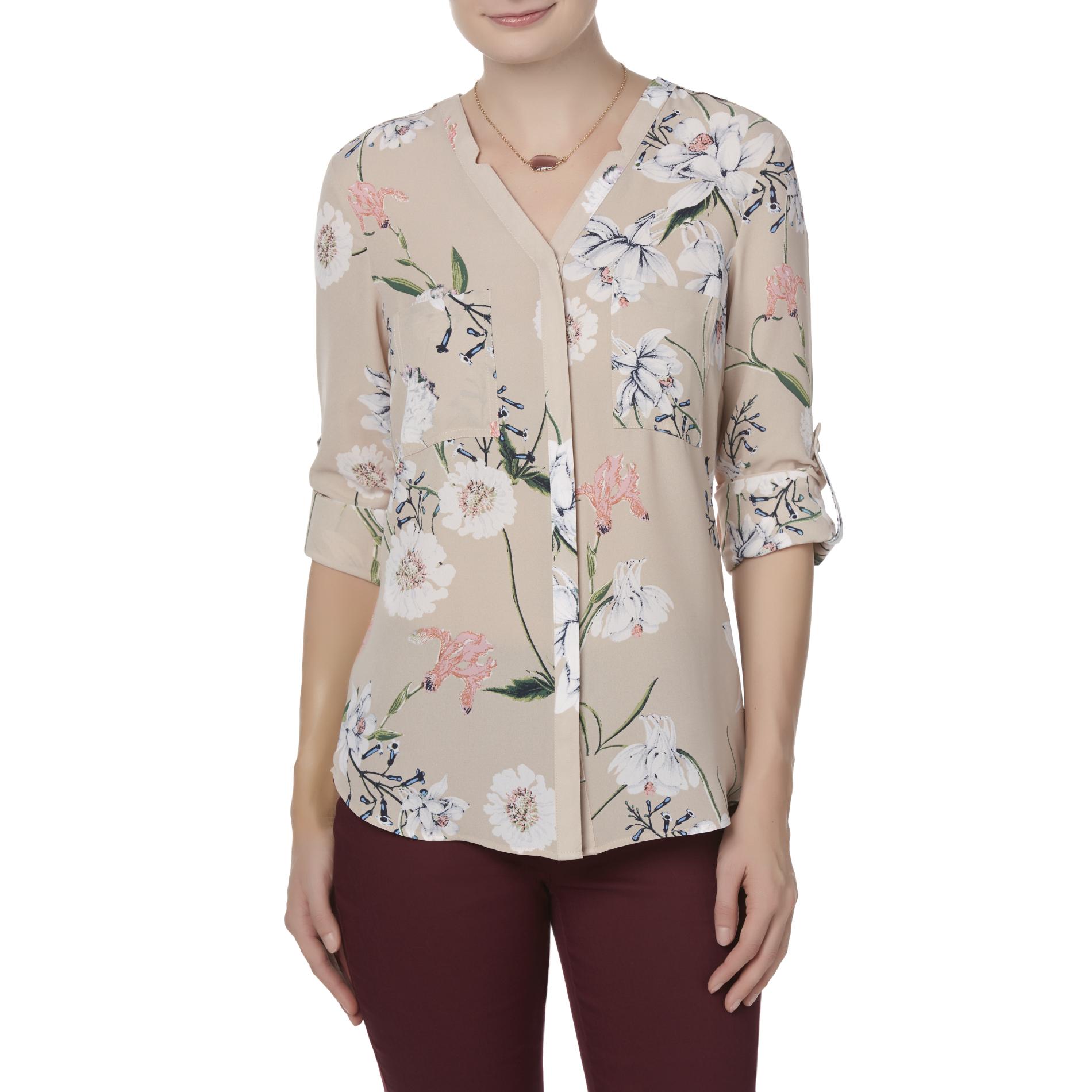 Simply Styled Petites' Utility Blouse - Floral