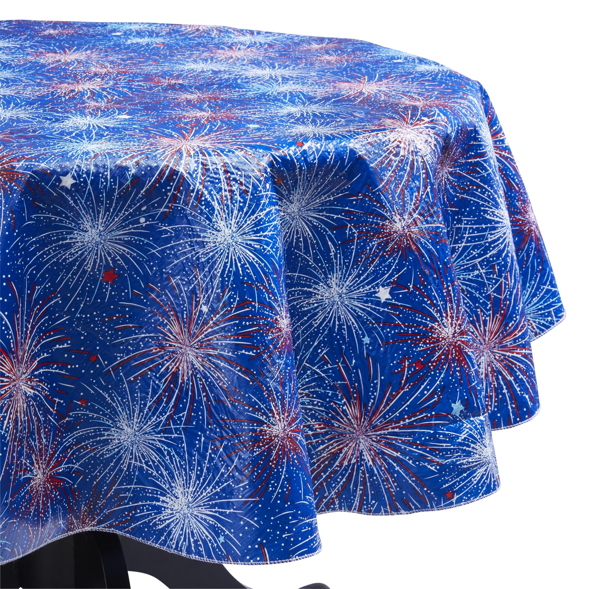 Essential Home Vinyl Tablecloth - Fireworks