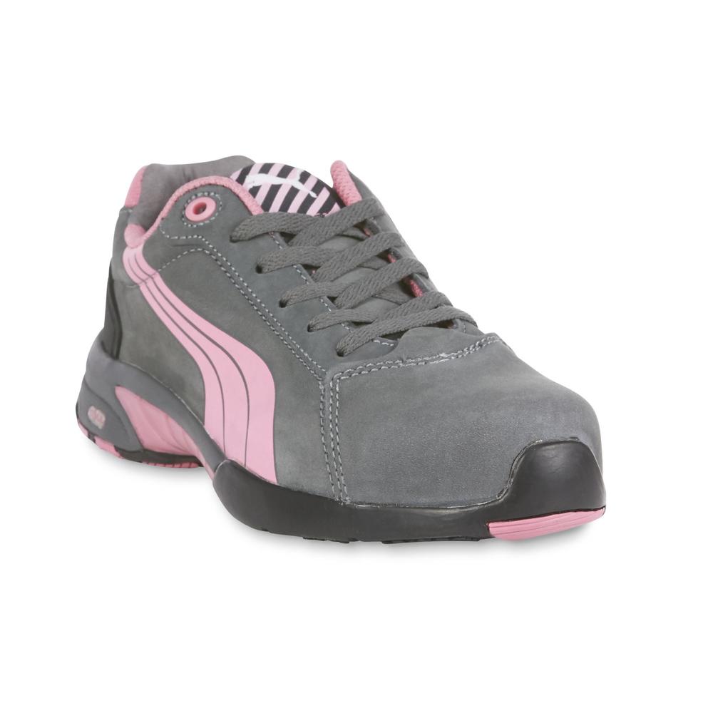 Puma Safety Women's Balance Steel Toe Work Shoe - Gray/Pink
