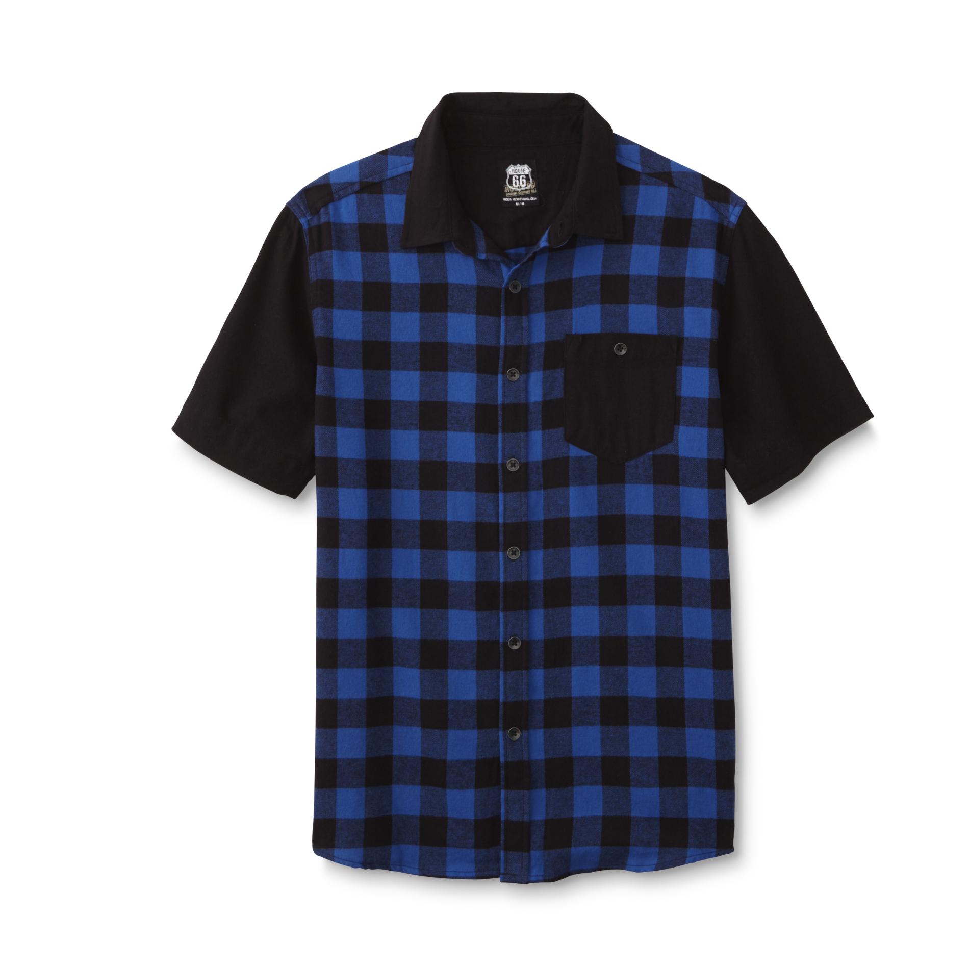 Route 66 Men's Short-Sleeve Flannel Shirt - Plaid
