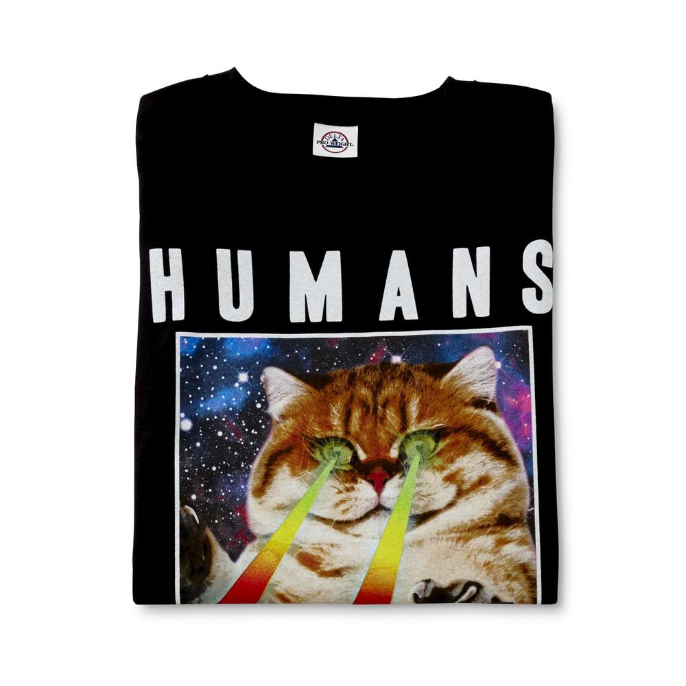 C-Life Men's Graphic T-Shirt - Laser Cat