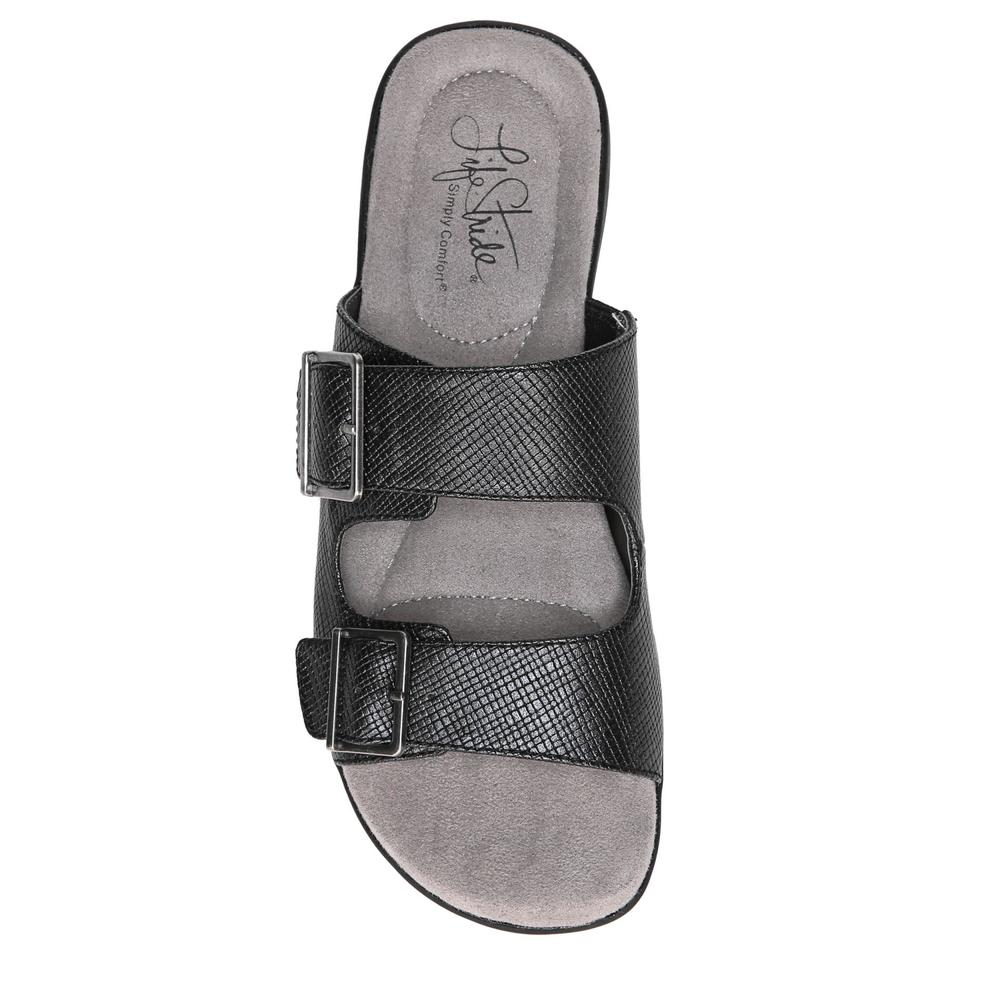LifeStride Women's Ellway Slide Sandal - Black