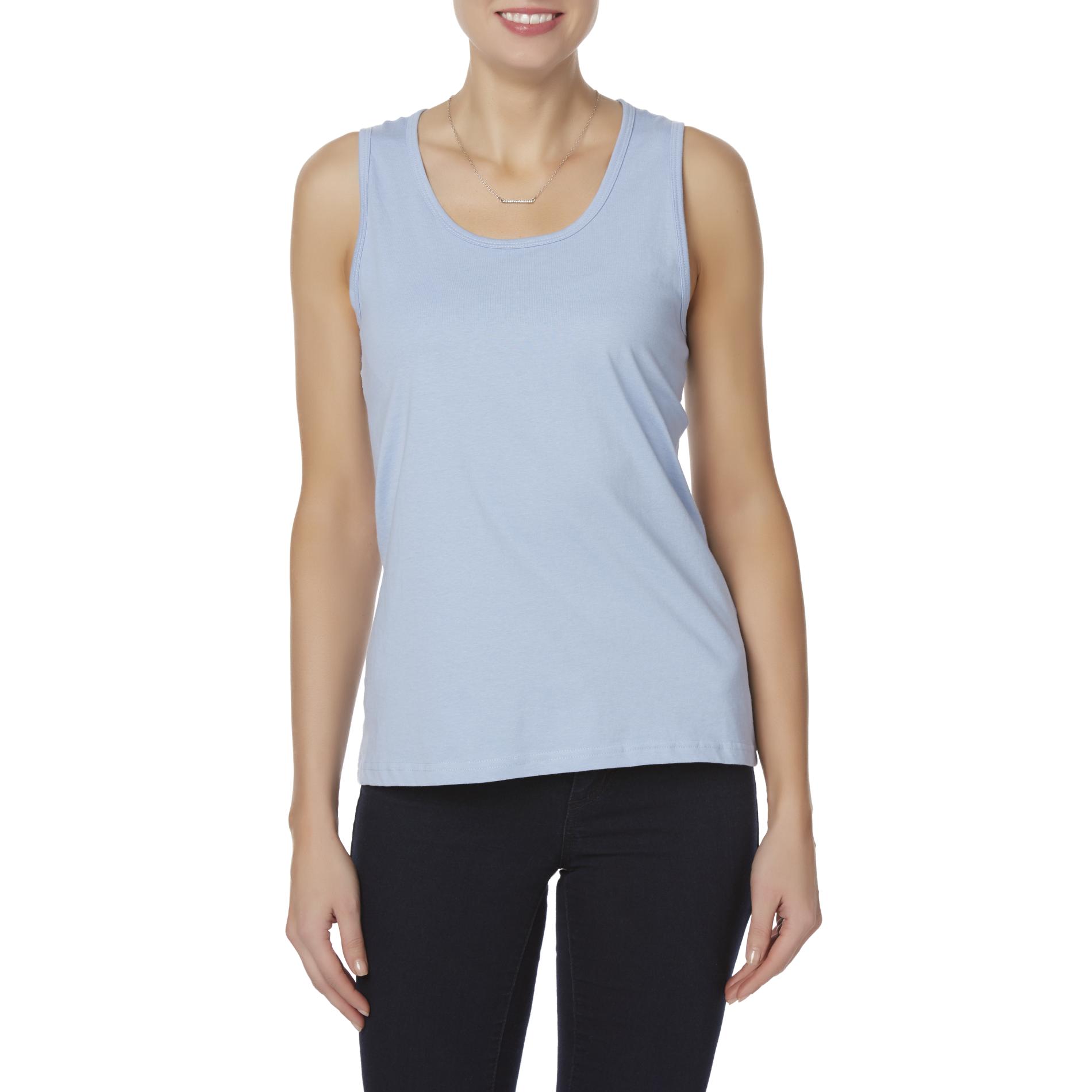 Basic Editions Women's Scoop Neck Tank Top, Size: Small, Maritime Blue Basic Editions Women's Scoop Neck Tank Top, Size: Small, Maritime Blue