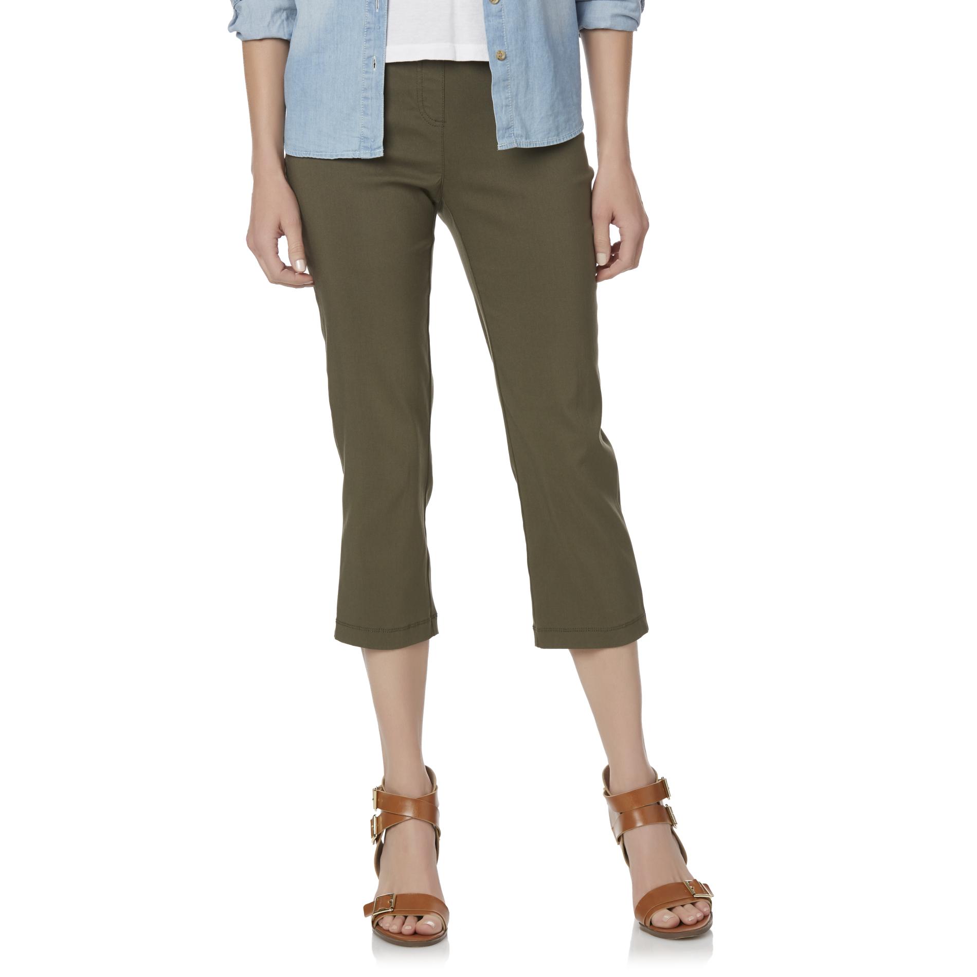 Basic Editions Women's Millennium Capri Pants, Size: Medium, Maritime Blue Basic Editions Women's Millennium Capri Pants, Size: Medium, Maritime Blue