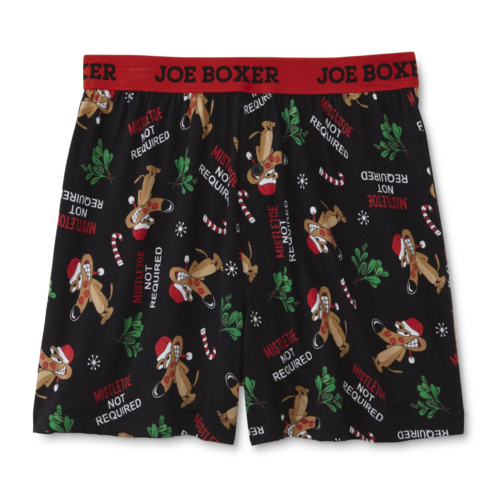 Joe Boxer Men's Christmas Boxer Shorts Mistletoe Not Required