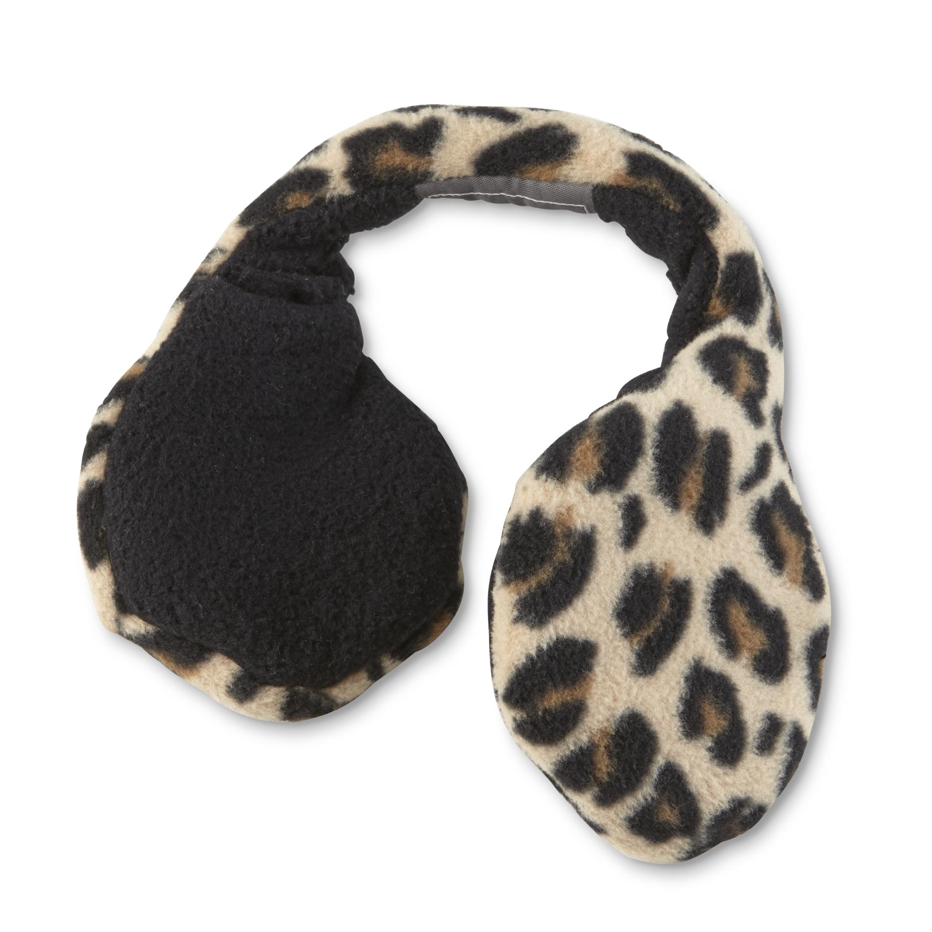 180s Women's Wraparound Ear Warmers Leopard