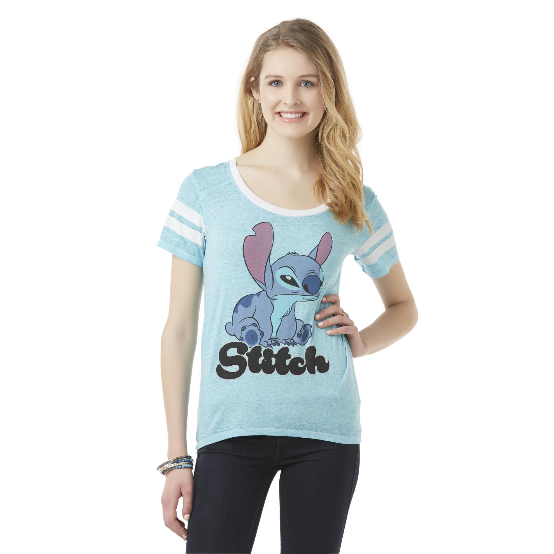 Disney Lilo & Stitch Junior's Graphic T-Shirt - Stitch