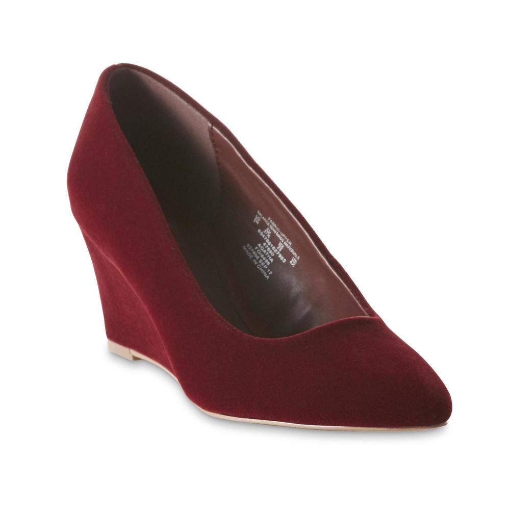 Simply Styled Women's Agatha Red Wedge Pump