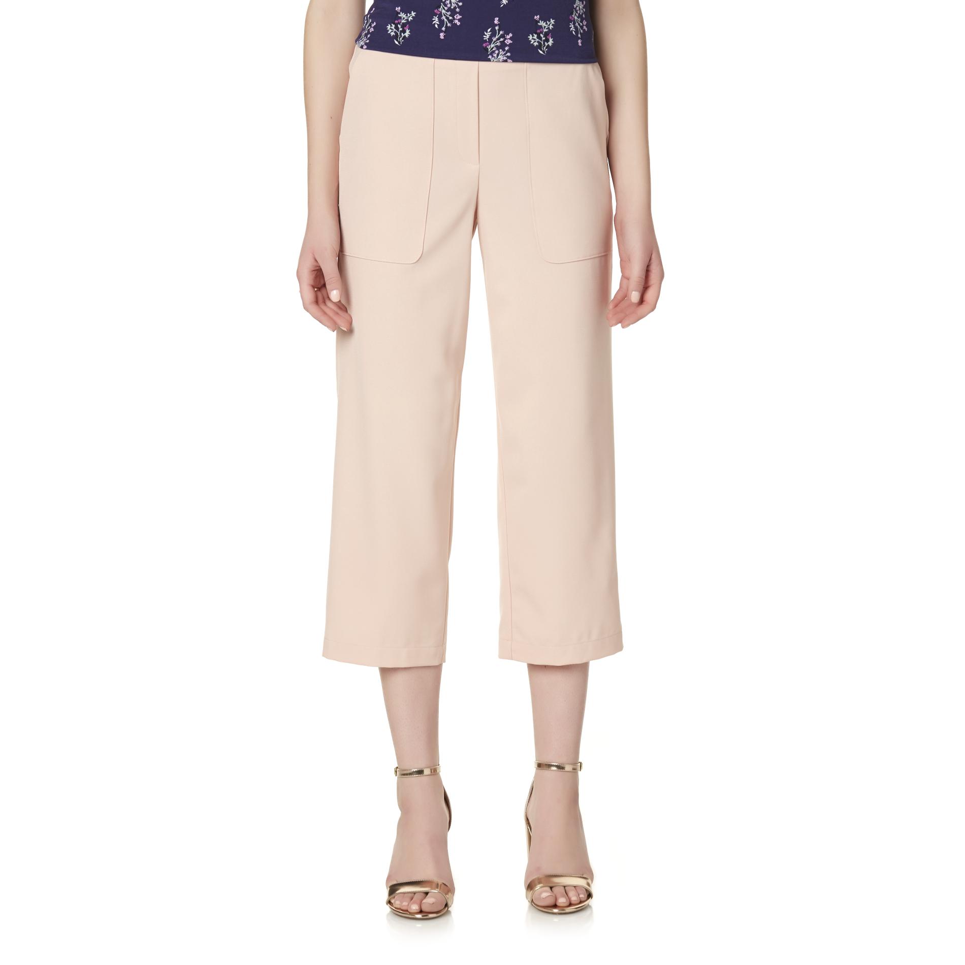 Attention Women's Woven Capri Pants, Size: XL, Rose Smoke Attention Women's Woven Capri Pants, Size: XL, Rose Smoke