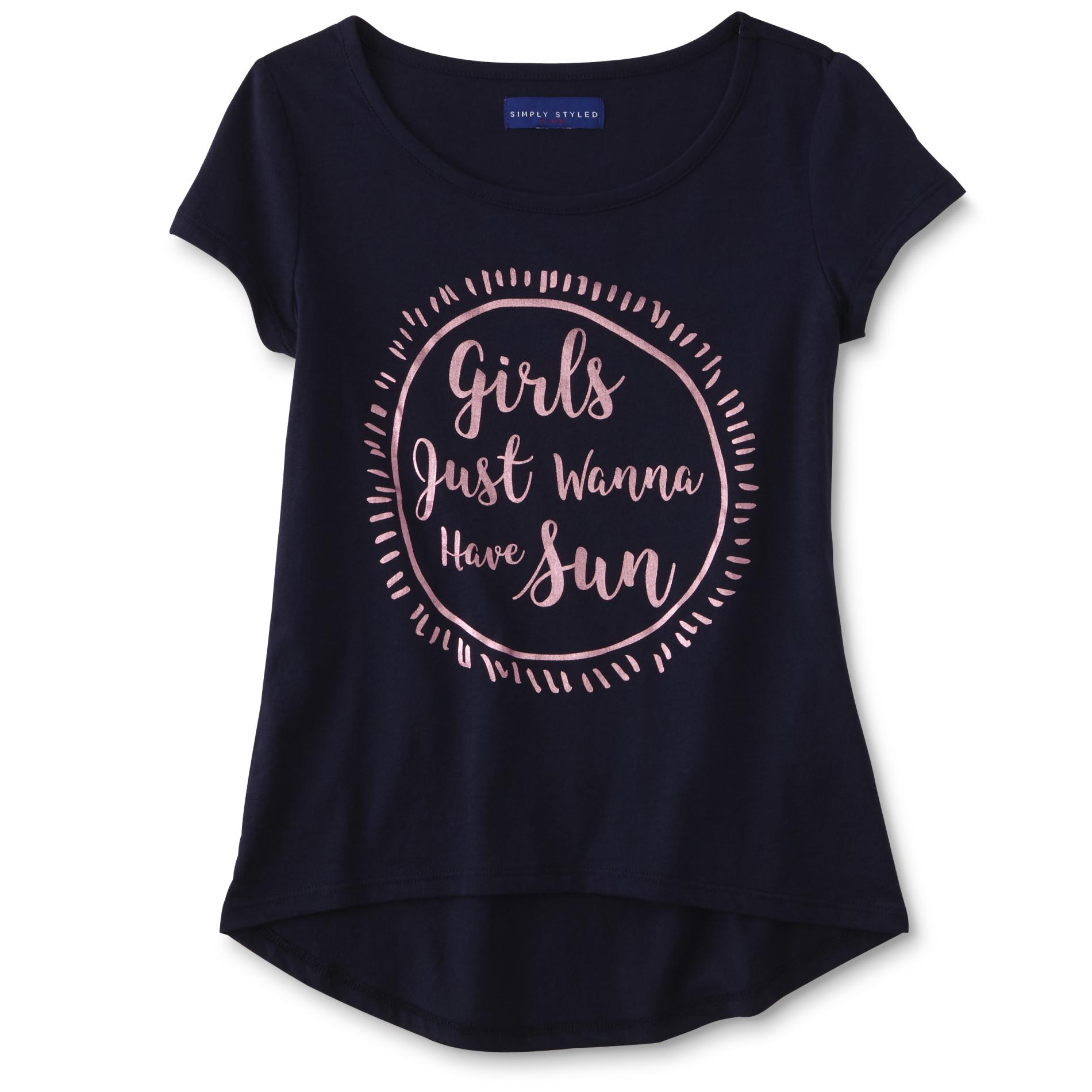 Simply Styled Girls' Graphic T-Shirt - Girls Just Wanna Have Fun