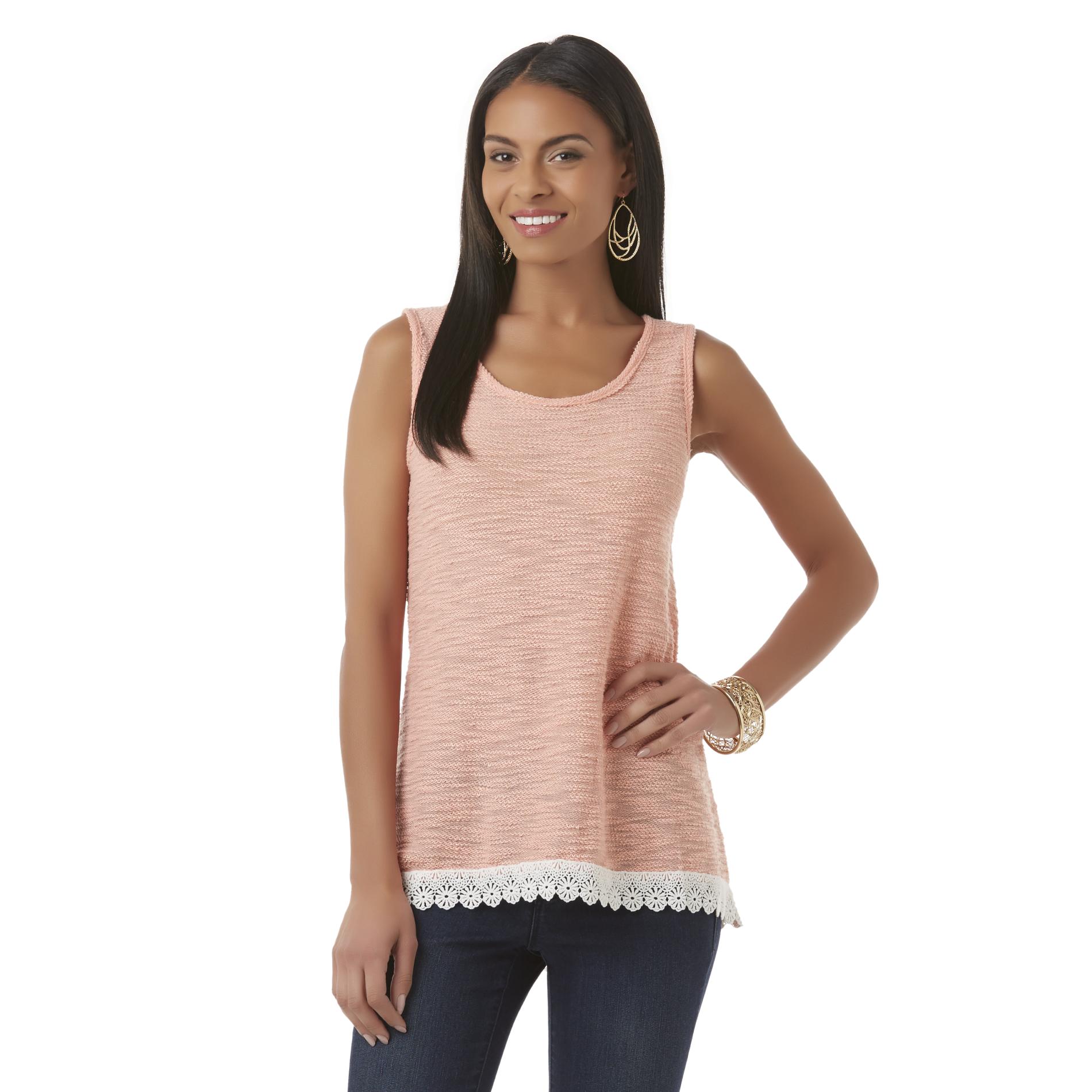 Attention Women's High-Low Knit Tank Top