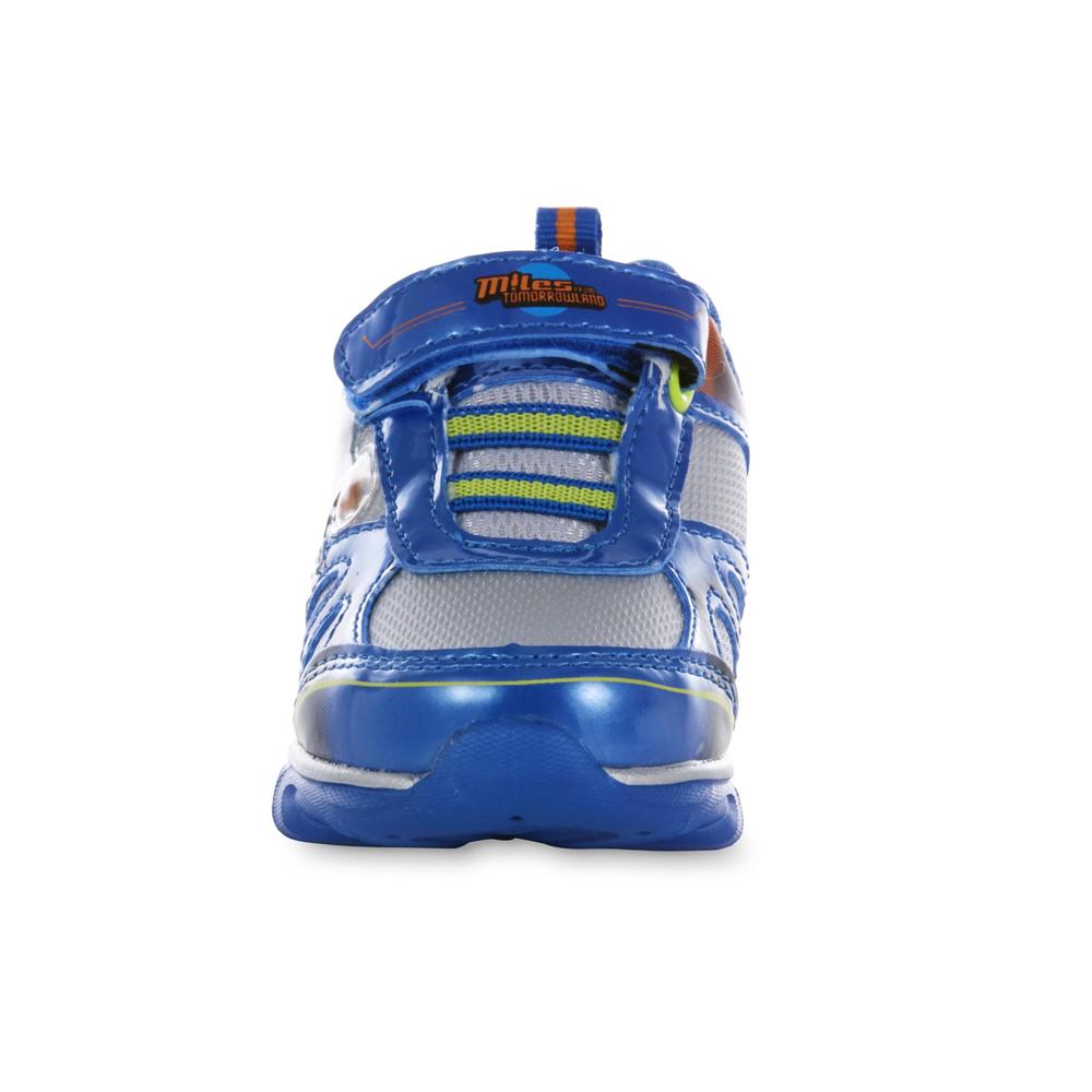 Disney Toddler Boy's Miles from Tomorrowland Silver/Blue Light-Up Sneaker