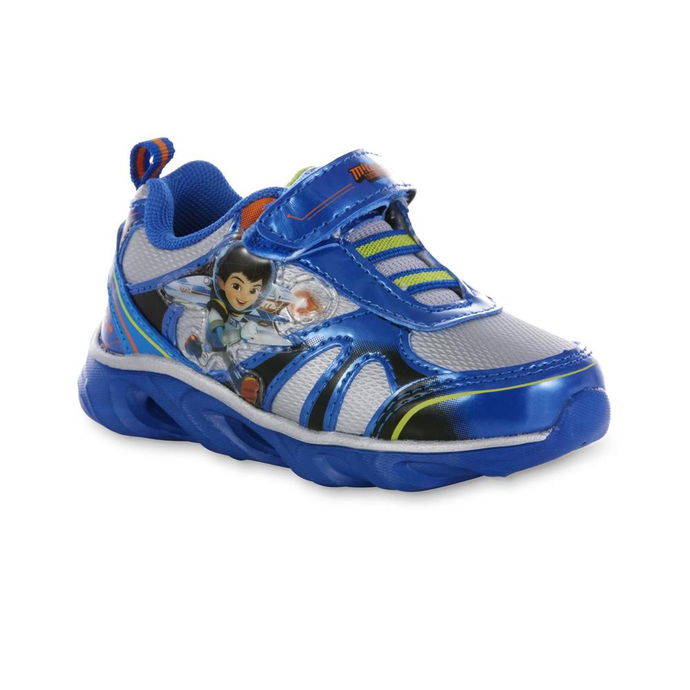 Disney Toddler Boy's Miles from Tomorrowland Silver/Blue Light-Up Sneaker